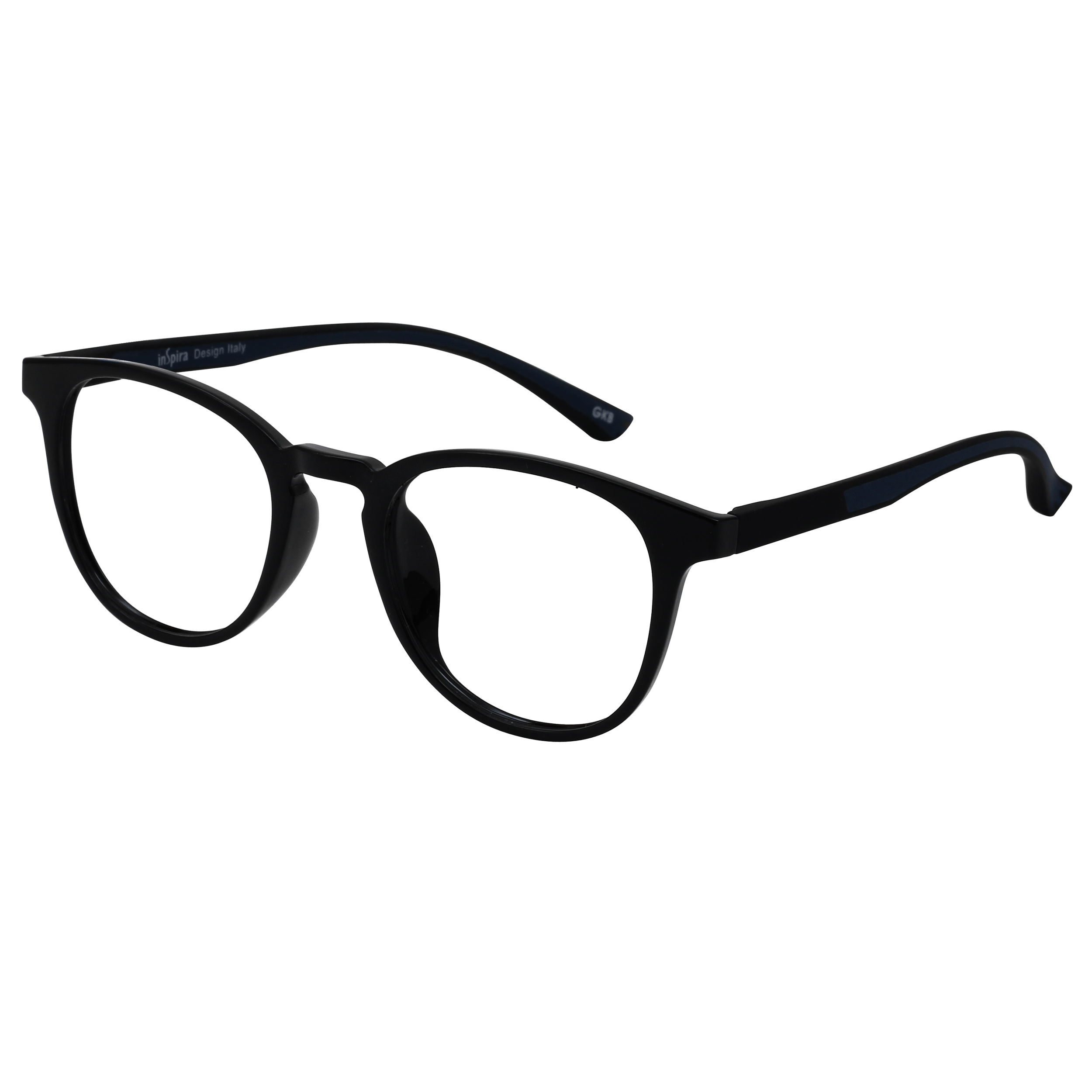 Inspira 6018R Frame Black Unisex Full Rubber — Black frame