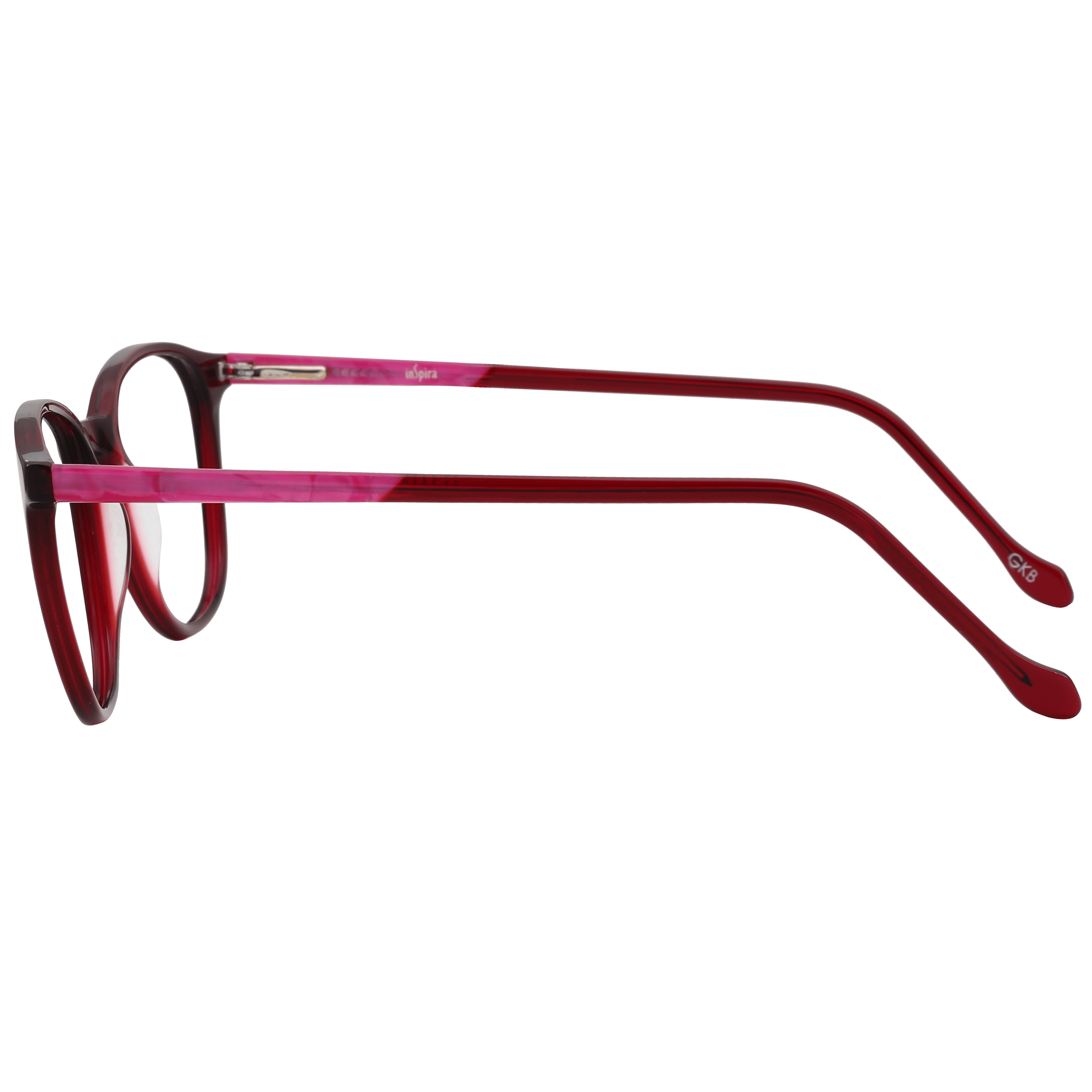 Inspira M-1115 Frame Maroon Unisex Full Shell Frame — Maroon frame — view 3