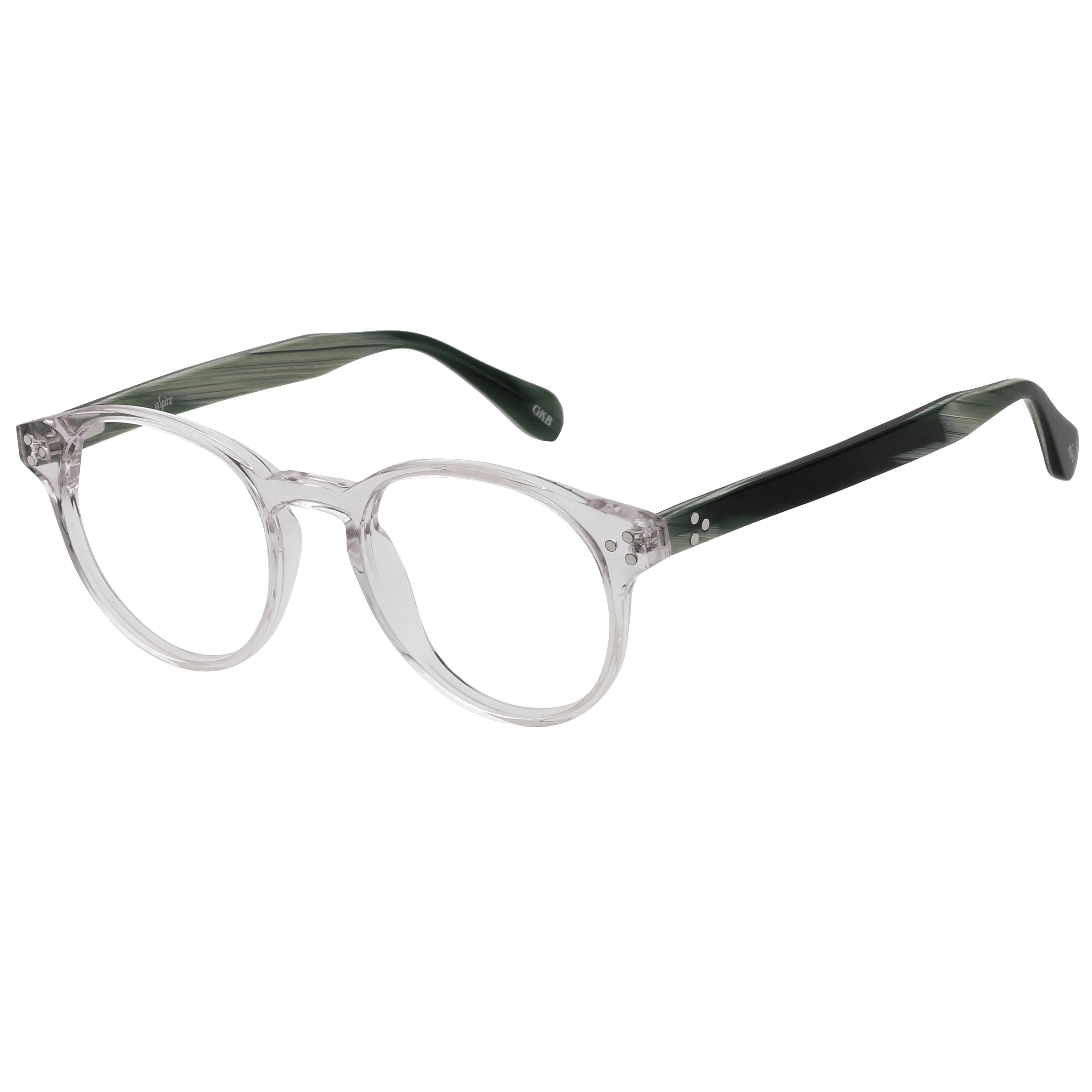 Inspira 0120D Frame Transparent Unisex Full Shell — Black frame