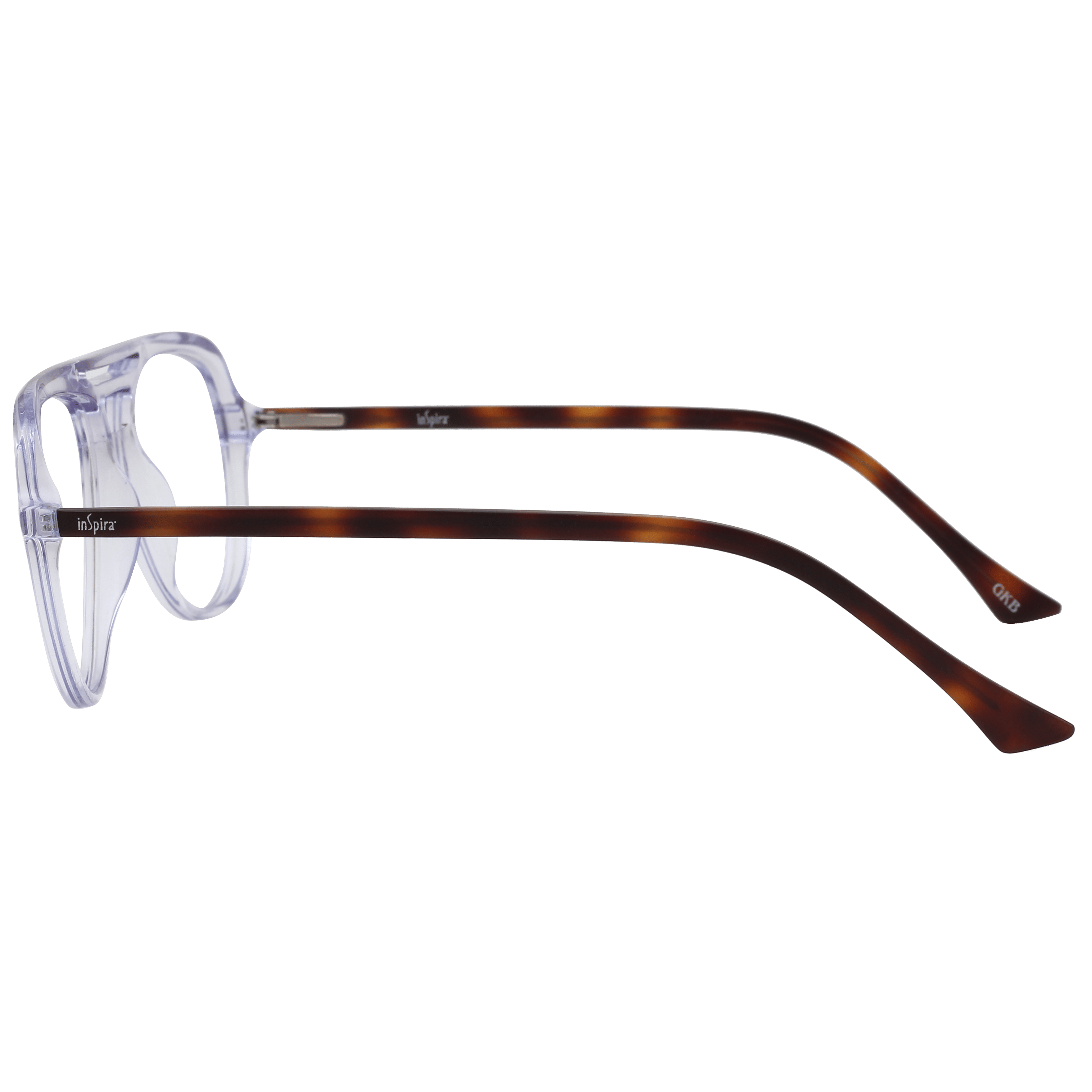 Inspira 0220D Frame Transparent Unisex Full Shell Frame — Transparent frame — view 3