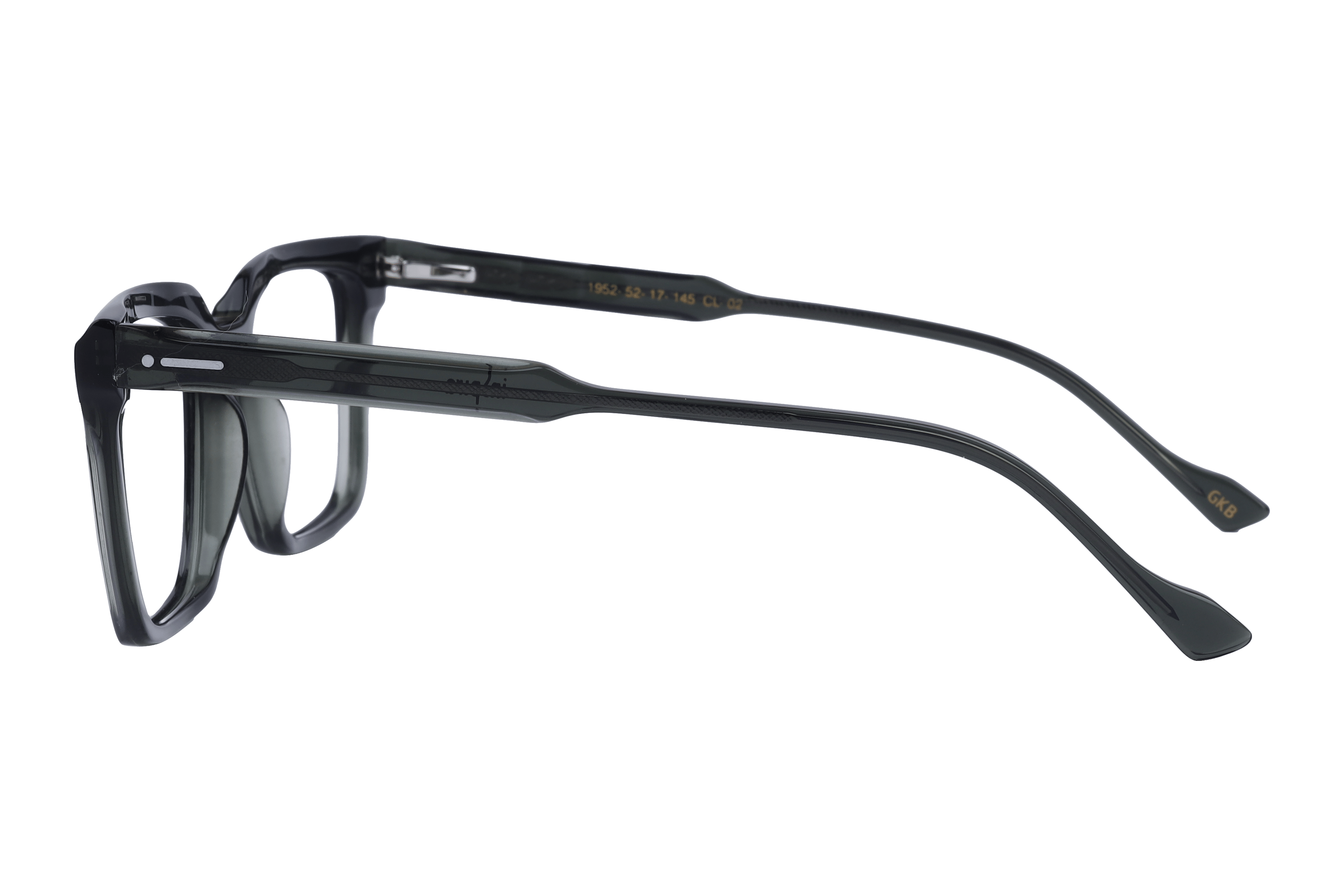 Inspira 1952 Frame Transparent Green Male Full Shell Frame — Transparent Green frame — view 3