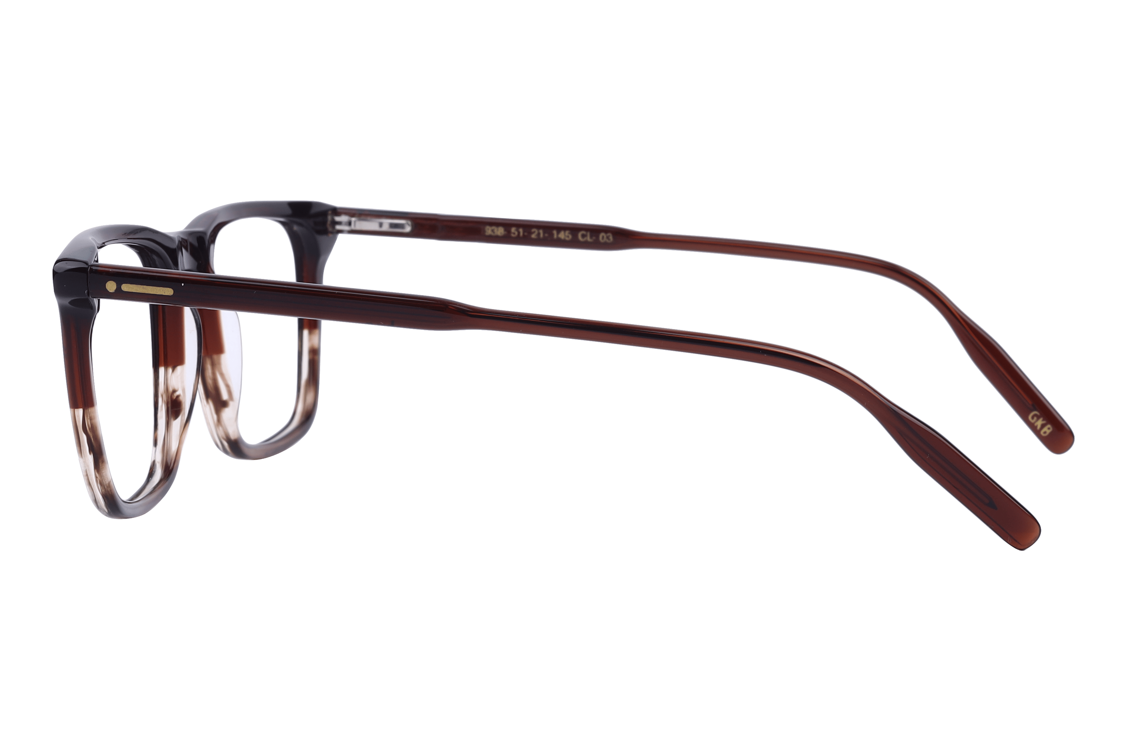 Inspira 1938 Frame Brown Male Full Shell Frame — Brown frame — view 3
