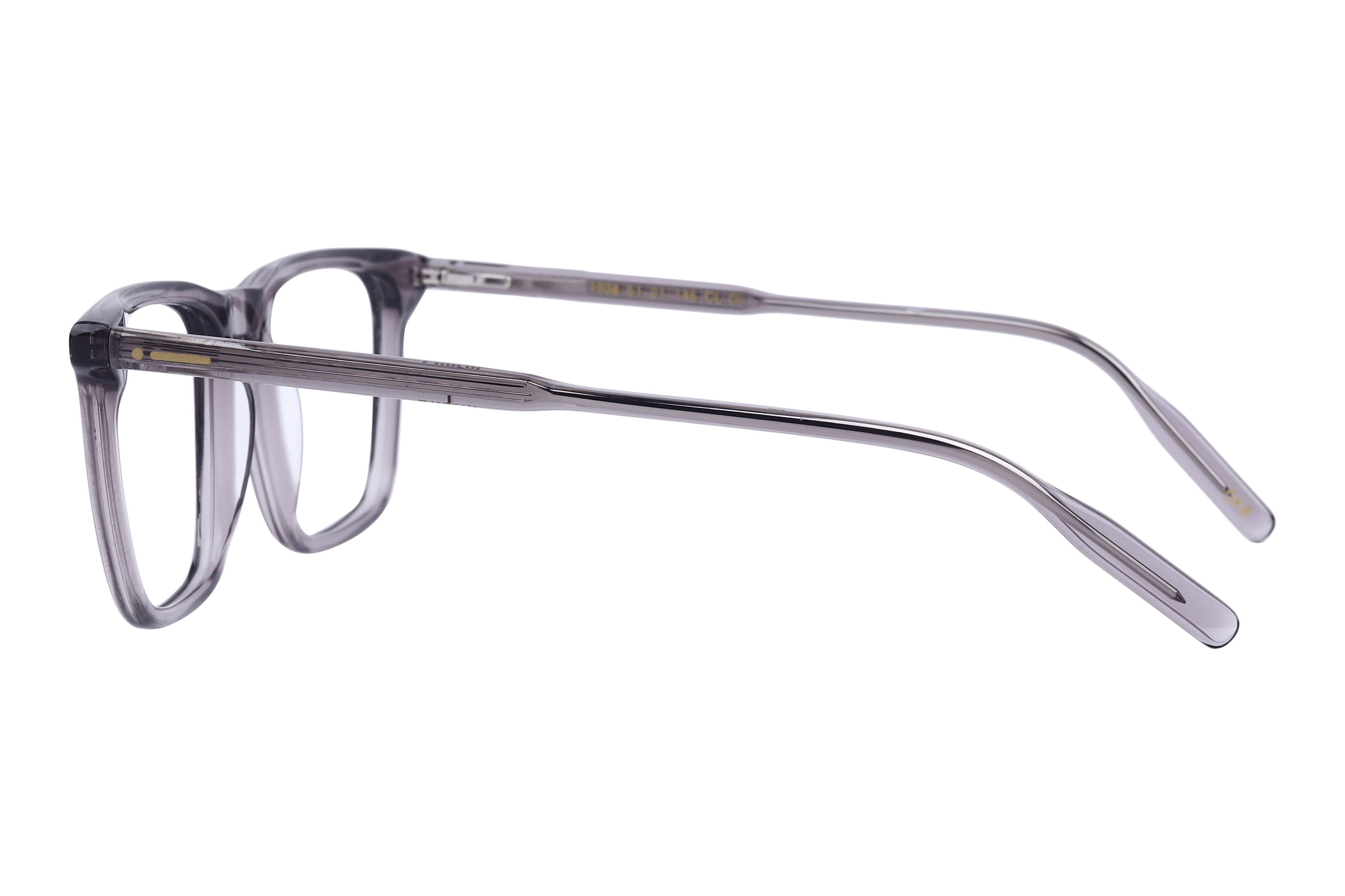 Inspira 1938 Frame Transparent Grey Male Full Shell Frame — Transparent Grey frame — view 3