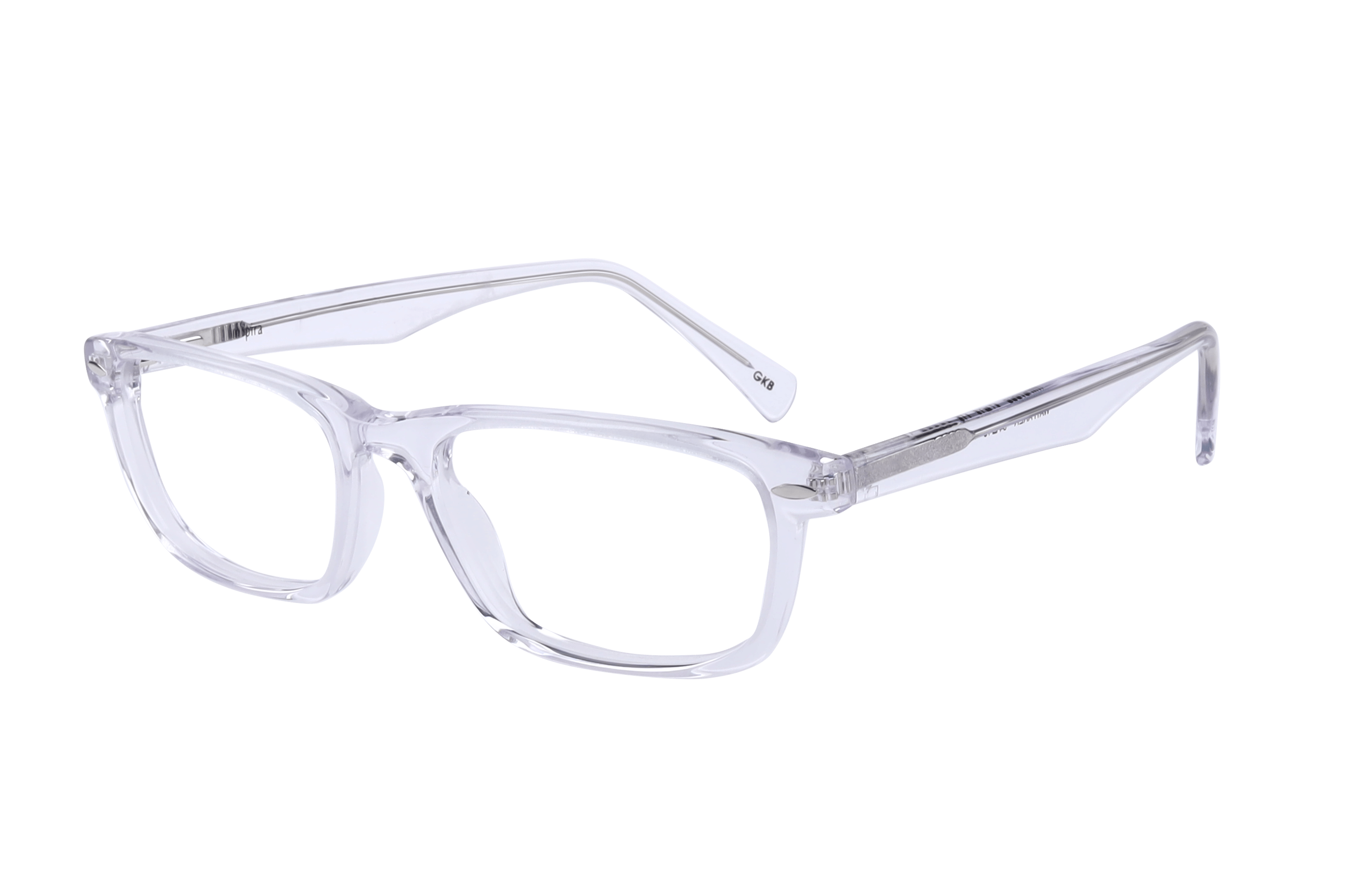 Inspira WAYFARER Frame Transparent Male Full Shell — Transparent frame