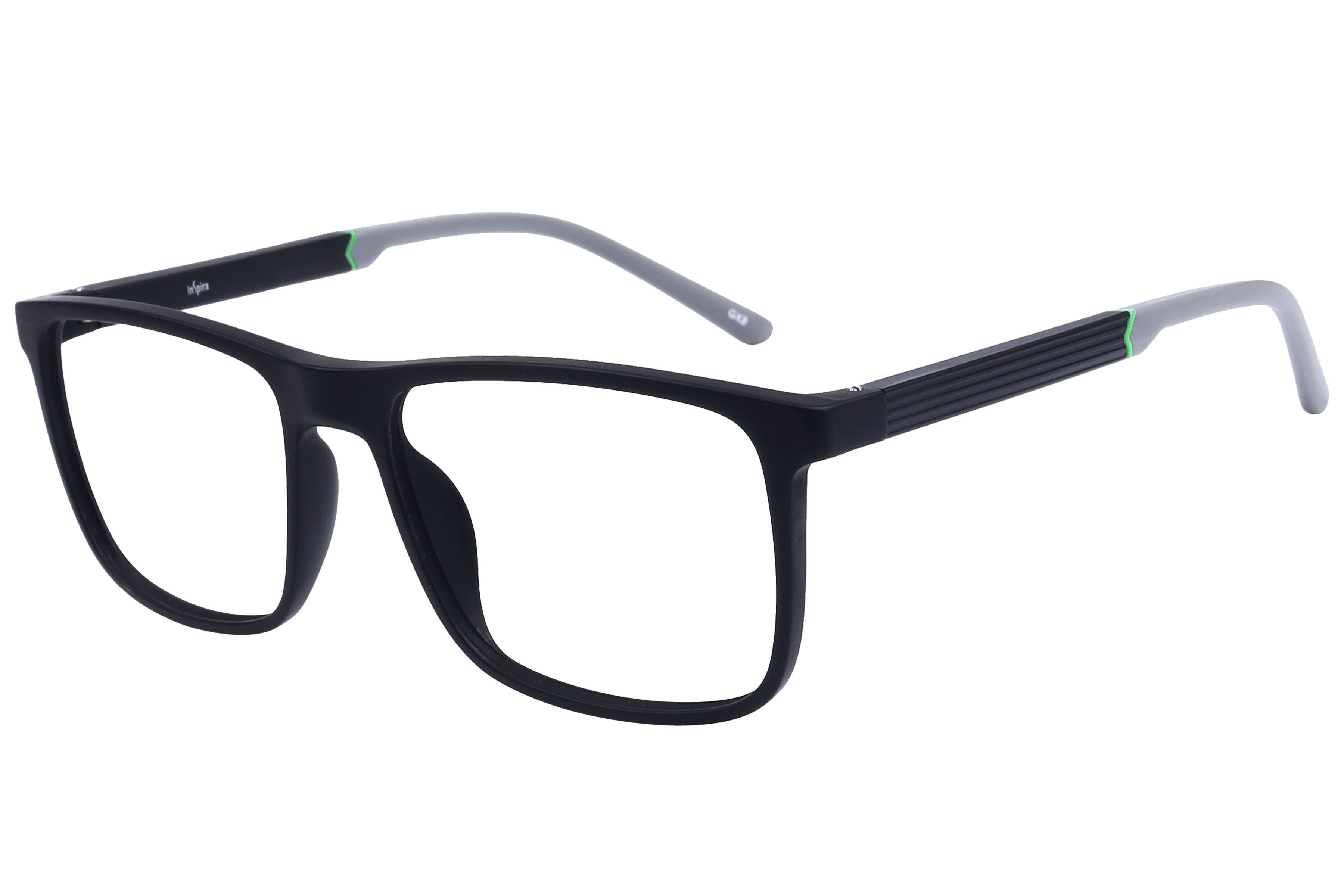 Inspira 30584 Frame Matt Black Male Full Shell Frame — Matt Black frame — view 1