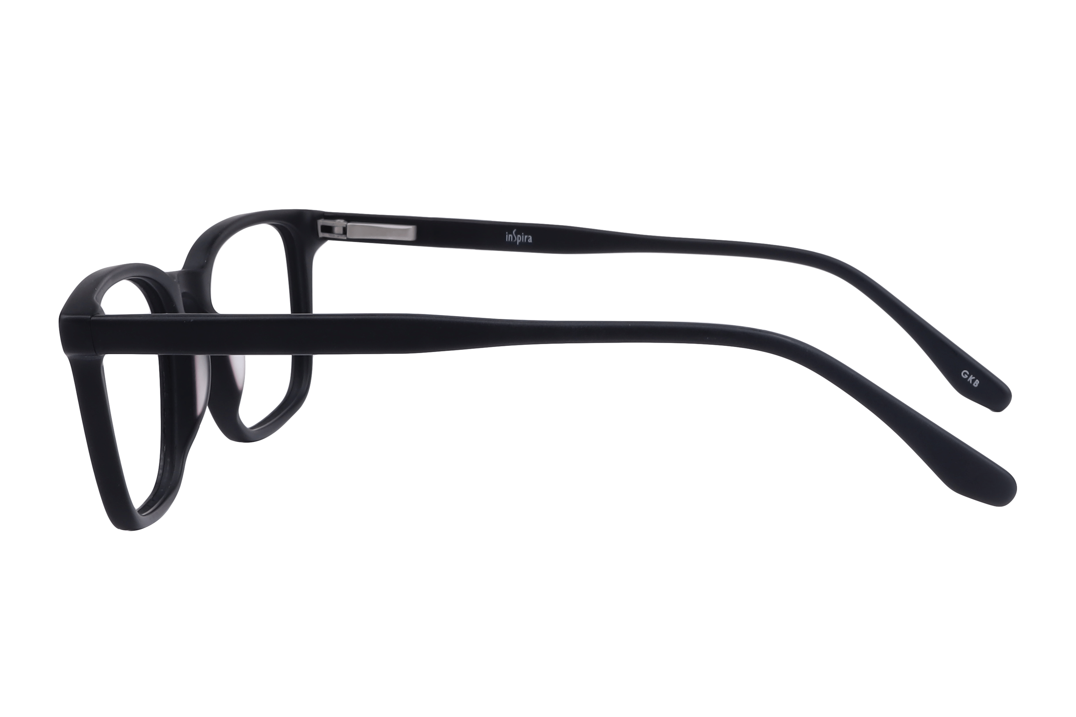 Inspira STTA009 Frame Matt Black Unisex Full Shell Frame — Matt Black frame — view 3