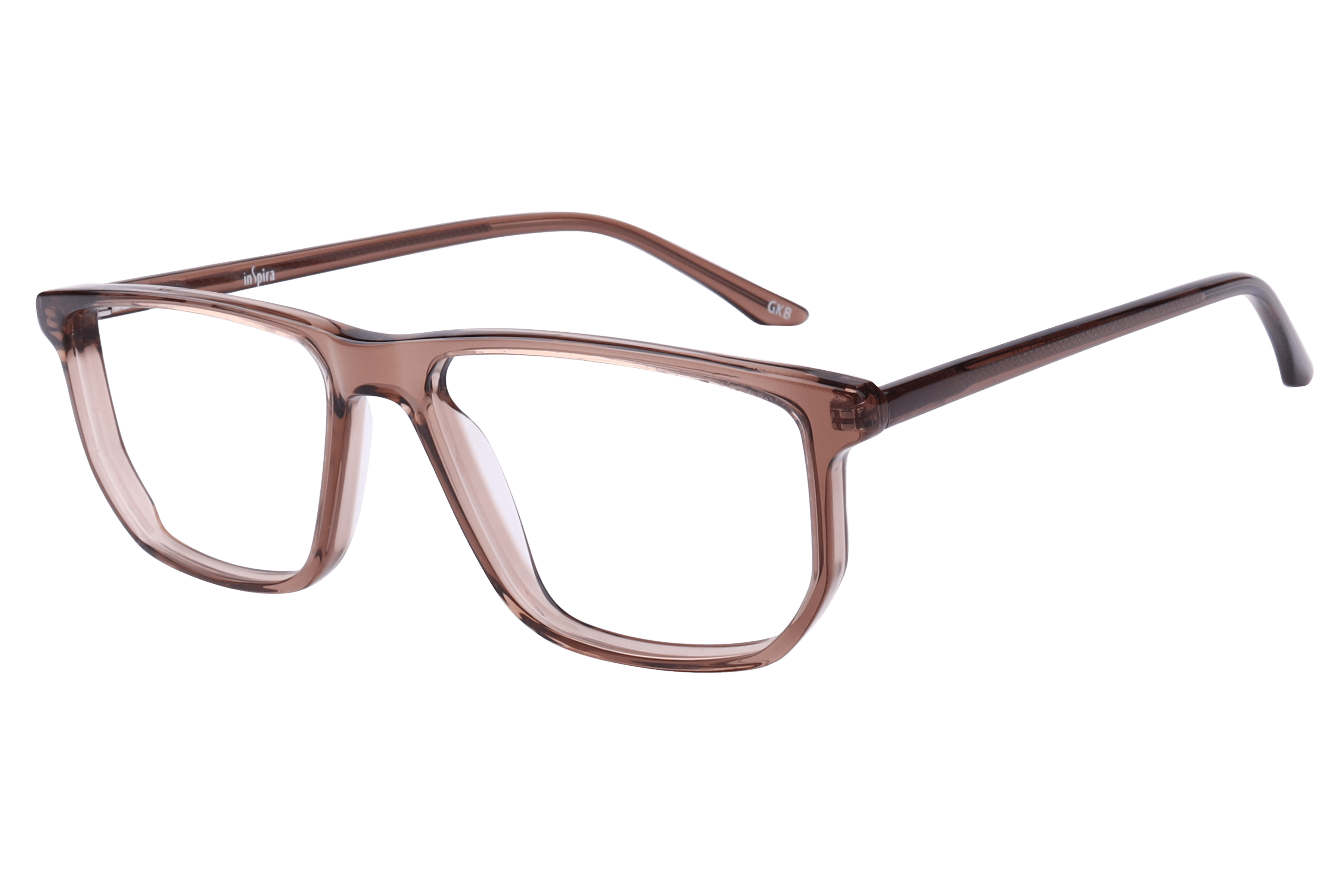 Inspira F2006 Frame Transparent Brown Male Full Shell — Transparent Brown frame