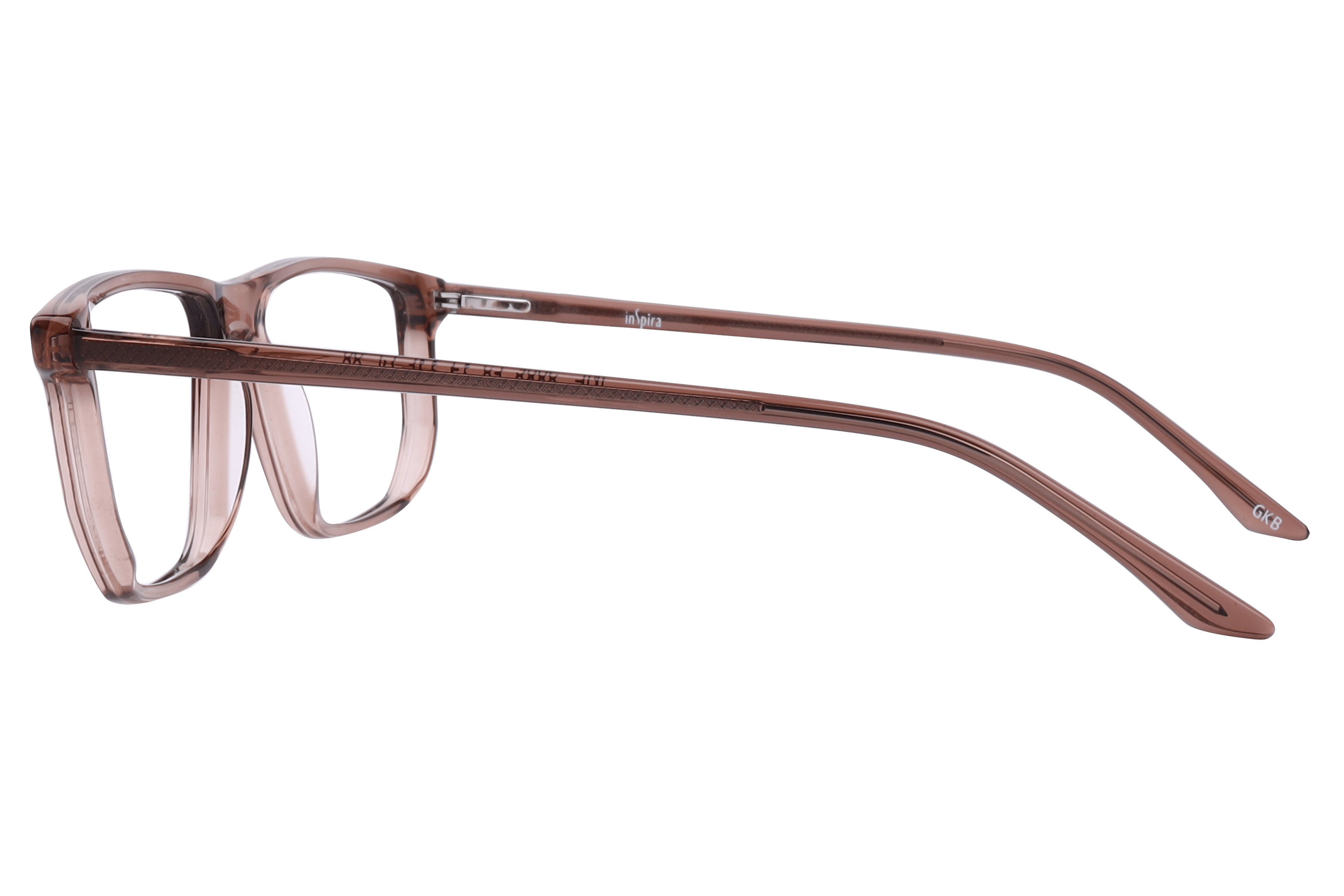 Inspira F2006 Frame Transparent Brown Male Full Shell Frame — Transparent Brown frame — view 3