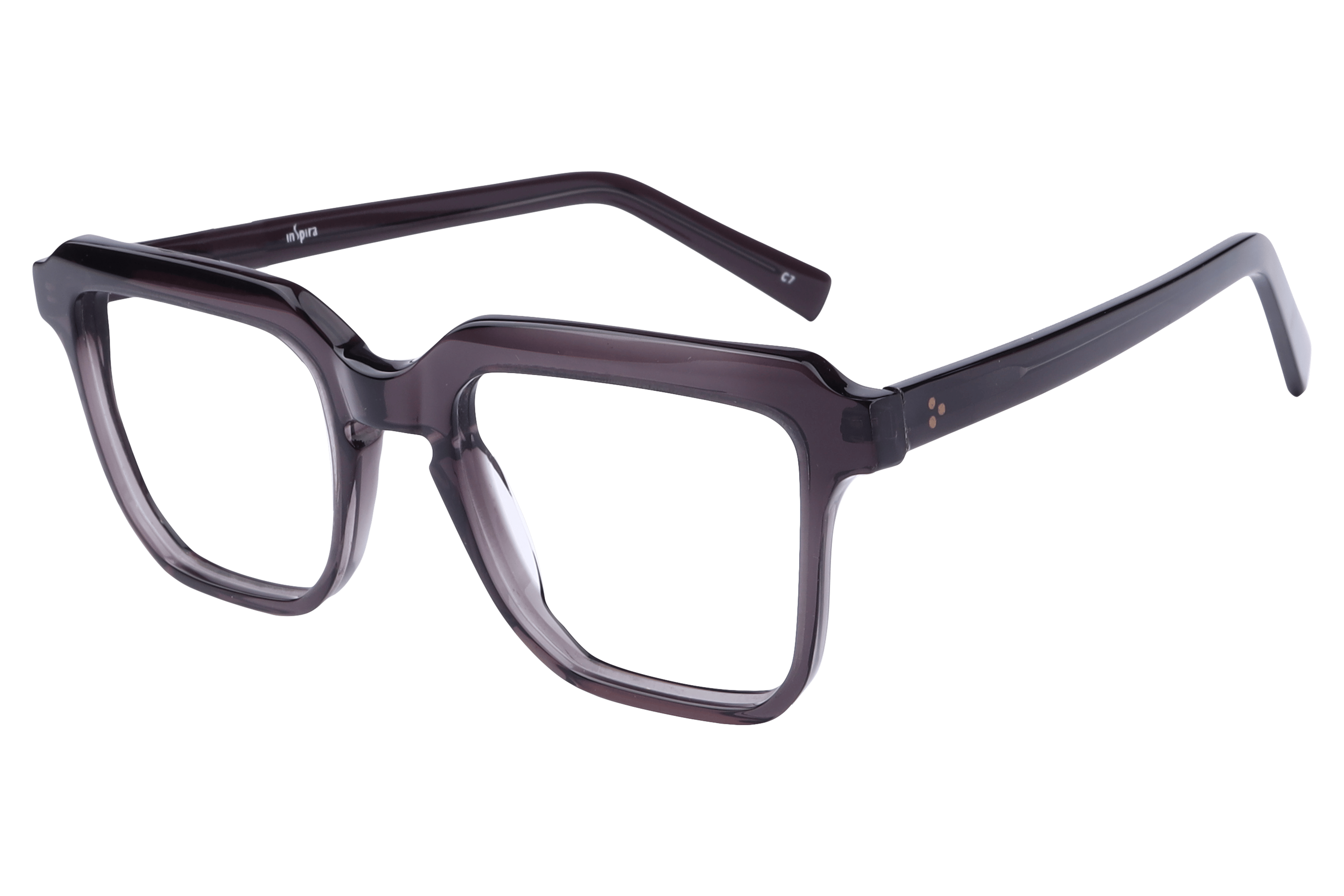 Inspira 3575 Frame Transparent Grey Male Full Shell — Transparent Grey frame