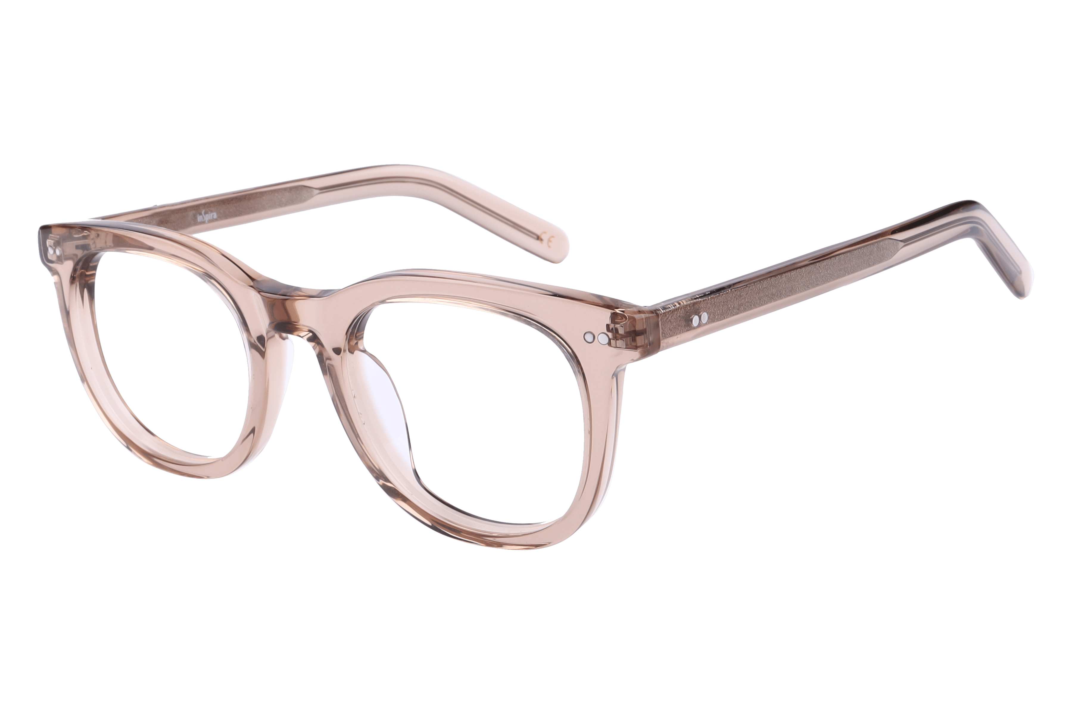 Inspira AS6415 Frame Transparent Brown Unisex Full Shell — Transparent Brown frame