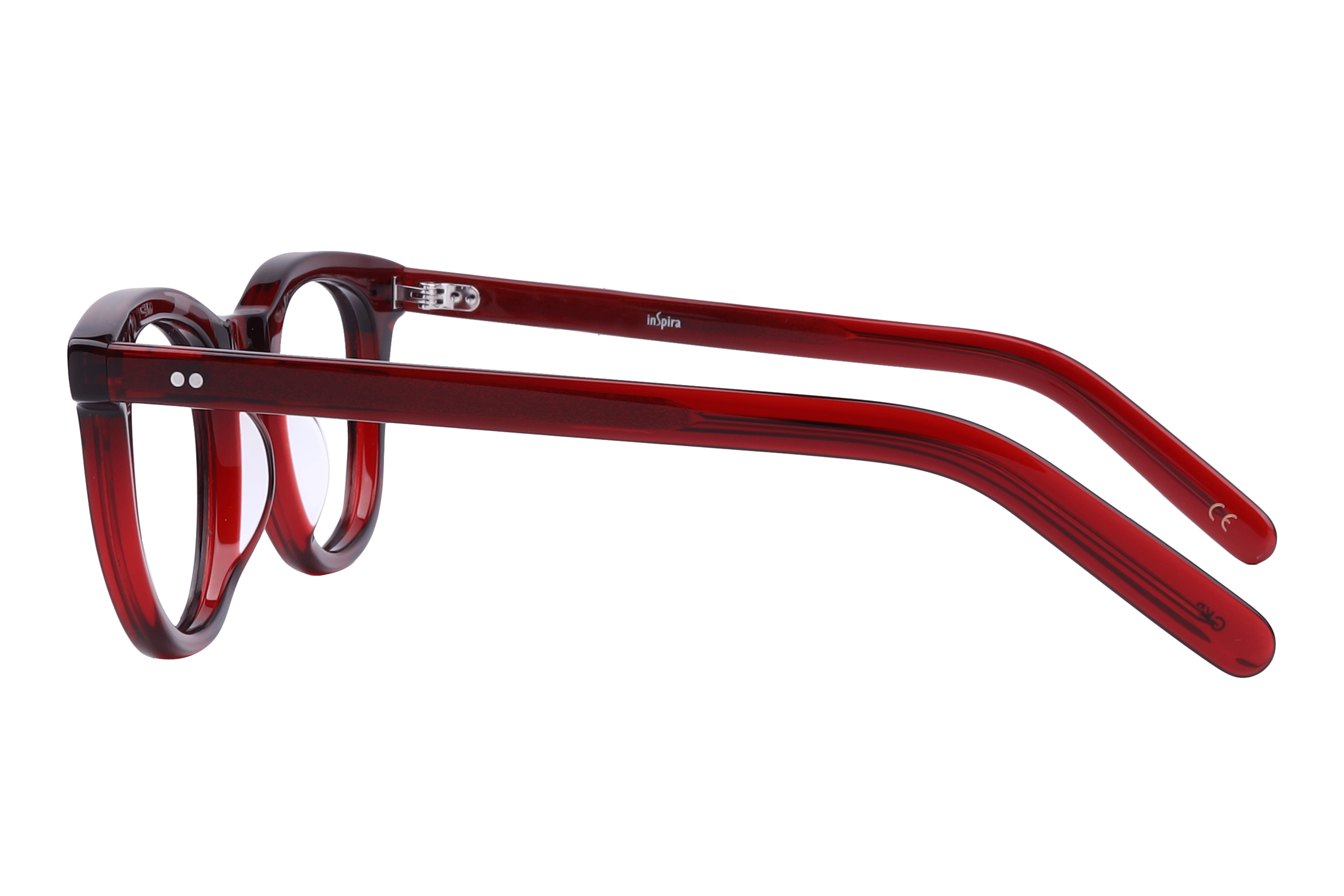 Inspira AS6415 Frame Maroon Unisex Full Shell Frame — Maroon frame — view 3