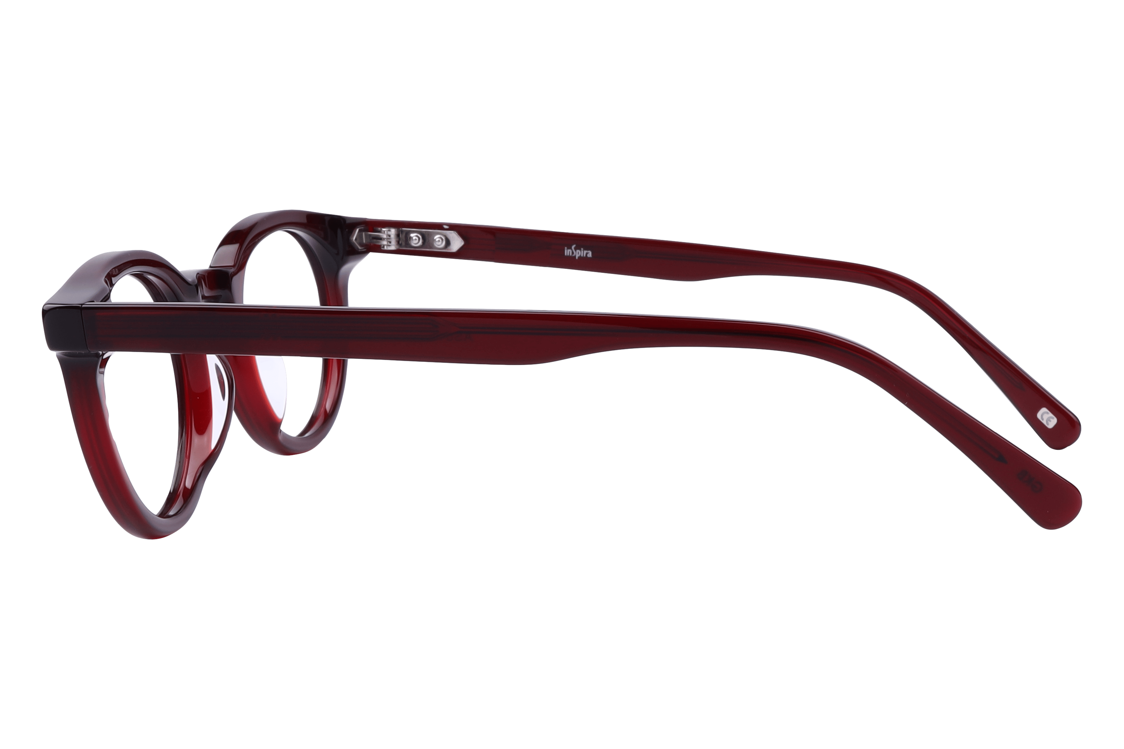 Inspira AS6427 Frame Maroon Unisex Full Shell Frame — Maroon frame — view 3