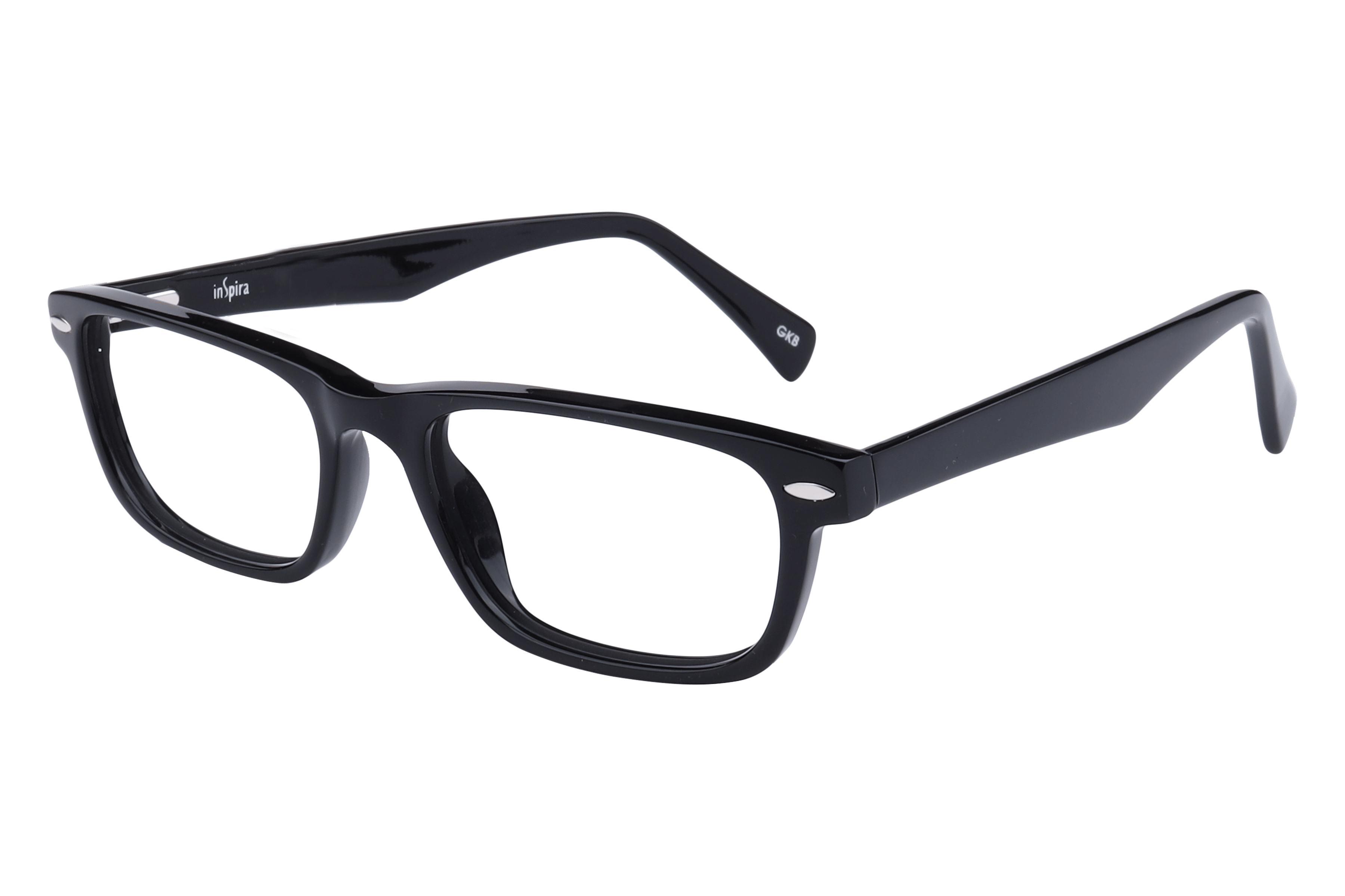 Inspira WAYFARER Frame Black Unisex Full Shell — Black frame