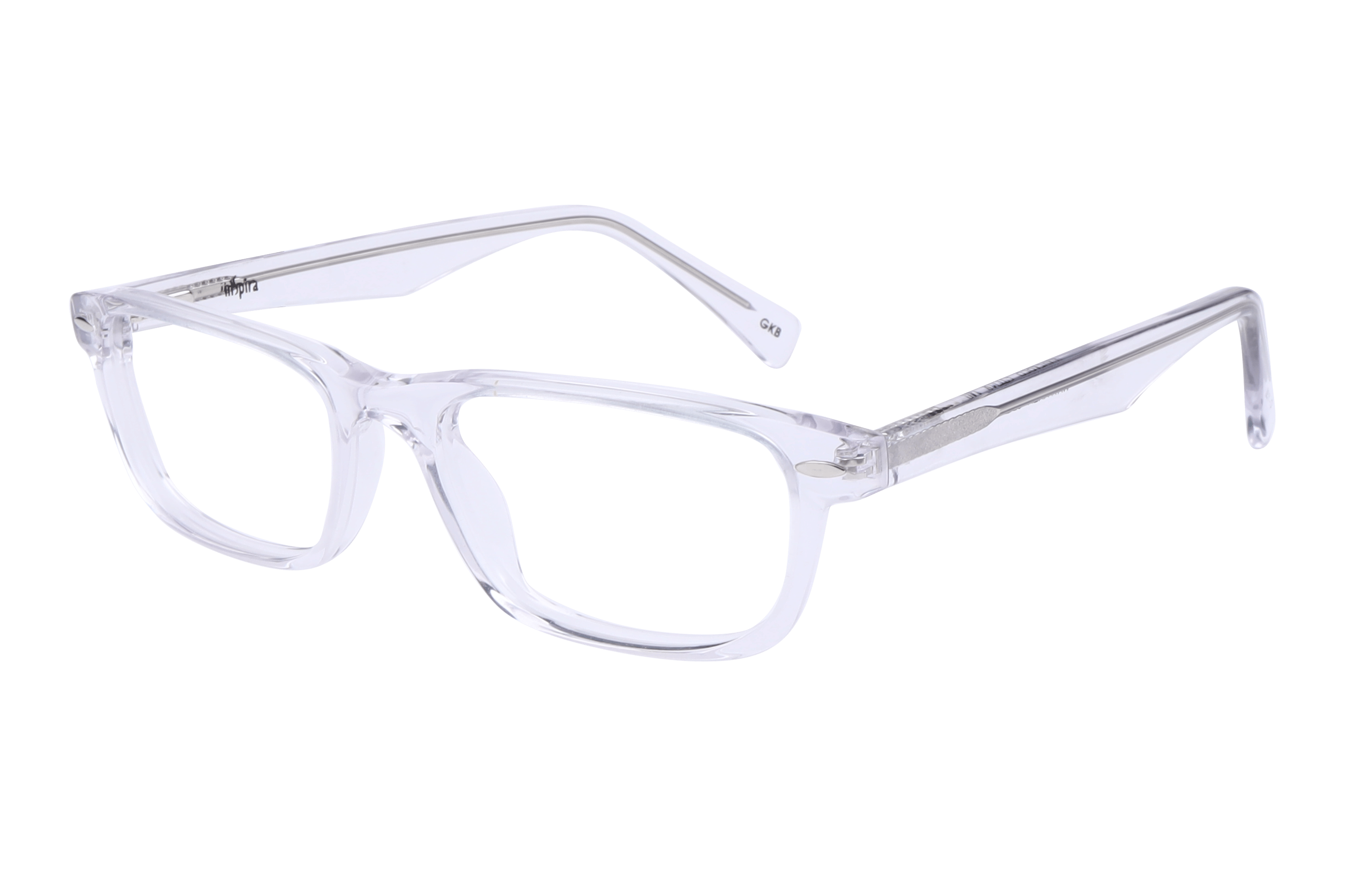 Inspira WAYFARER Frame Transparent Unisex Full Shell — Transparent frame