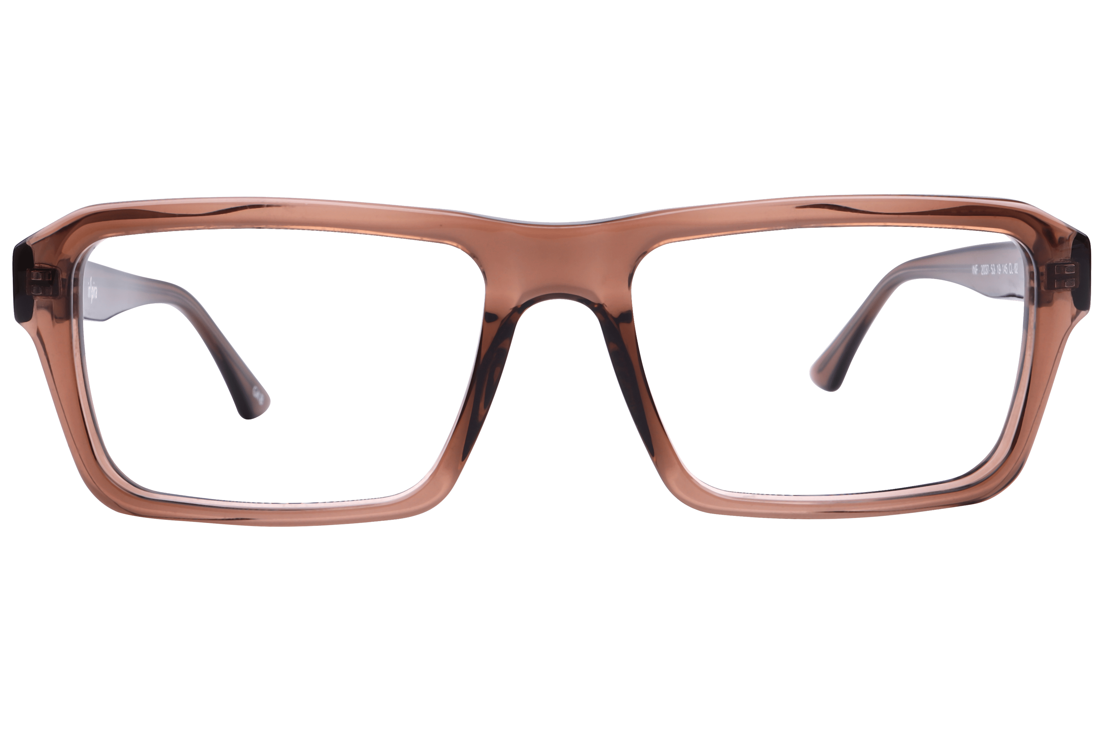 Inspira F2037 Frame Transparent Brown Male Full Shell Frame — Transparent Brown frame — view 2