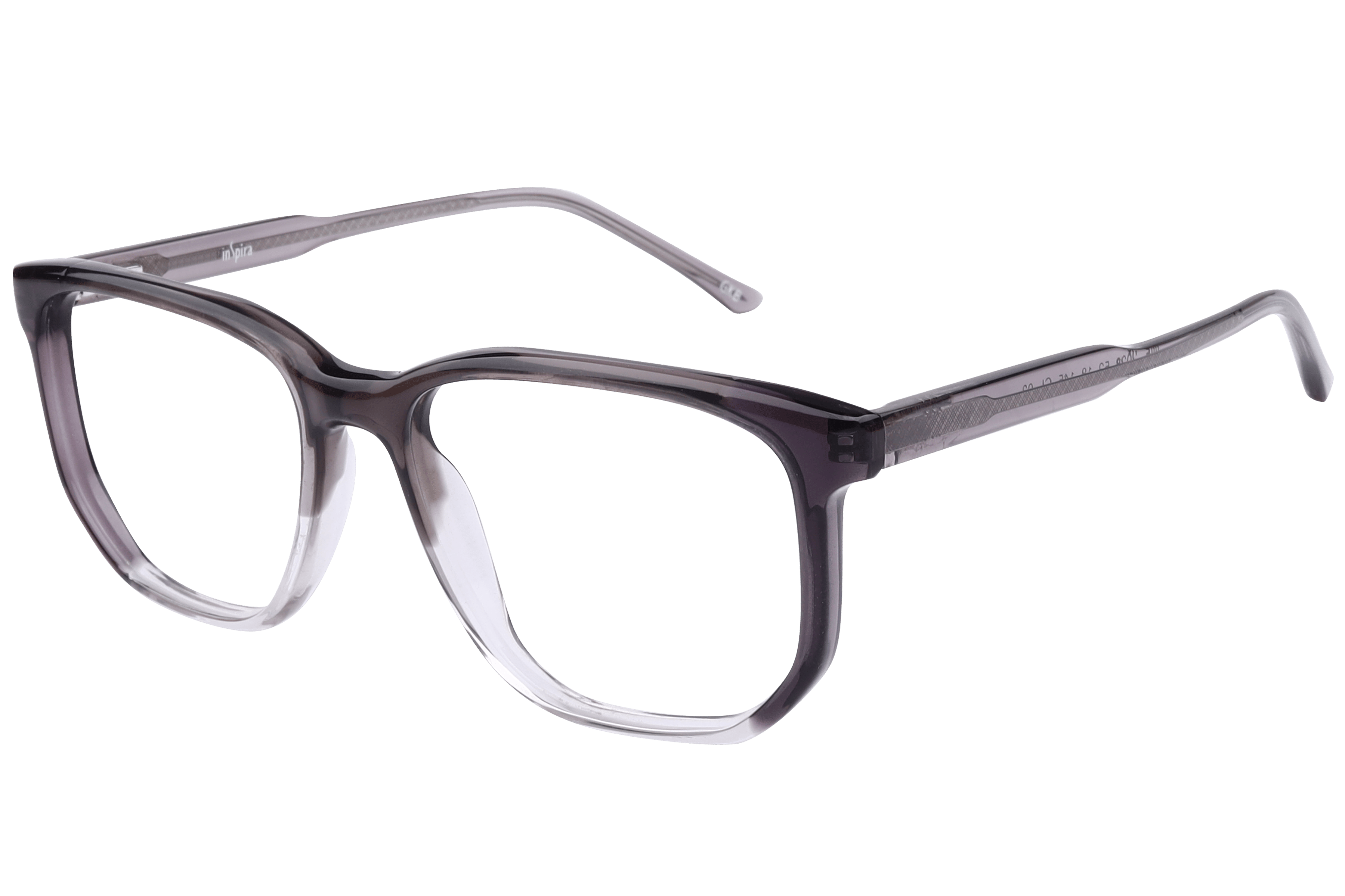 Inspira F2028 Frame Transparent Grey Male Full Shell — Transparent Grey frame