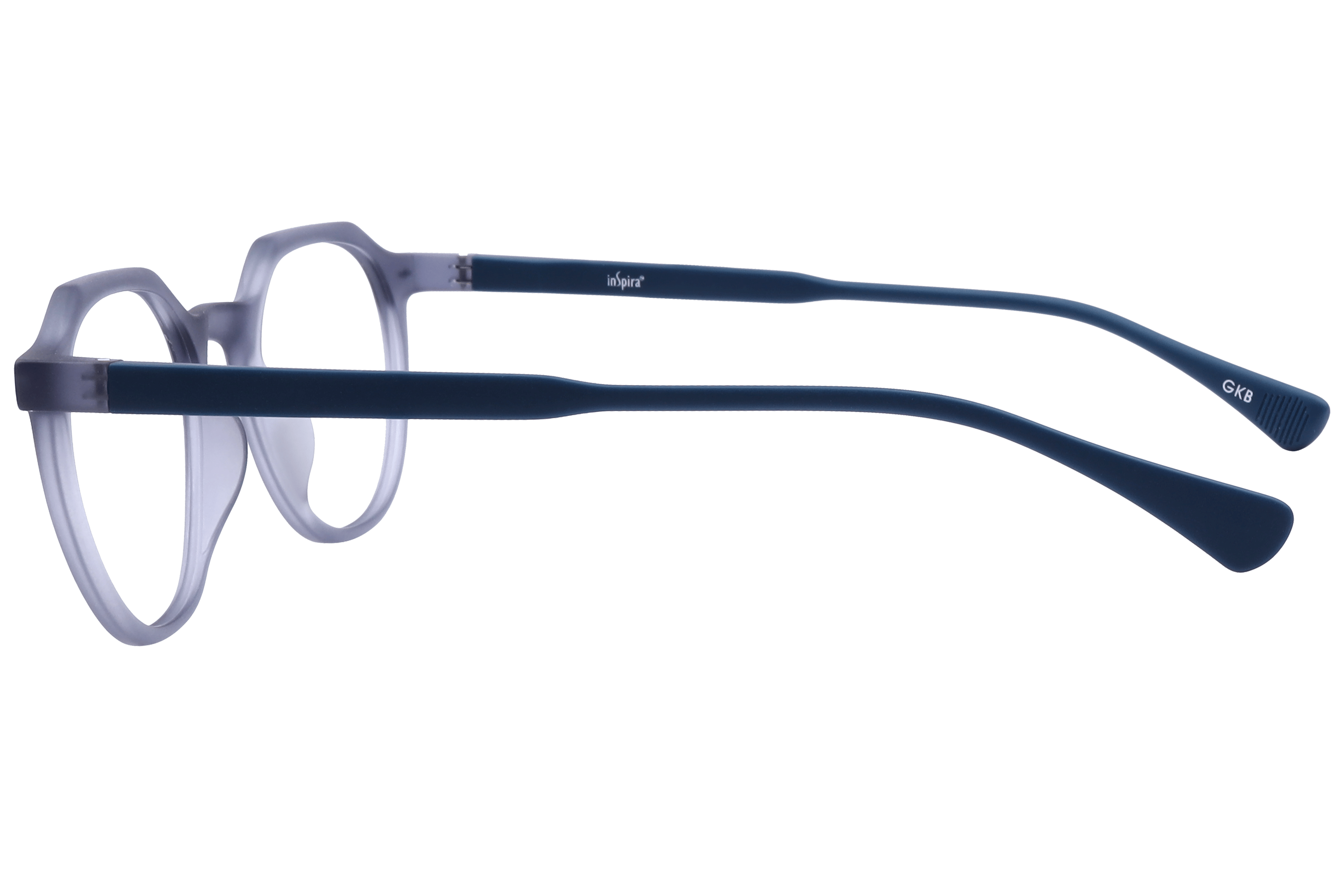 Inspira F2609 Frame Matt Blue Unisex Full Shell Frame — Matt Blue frame — view 3
