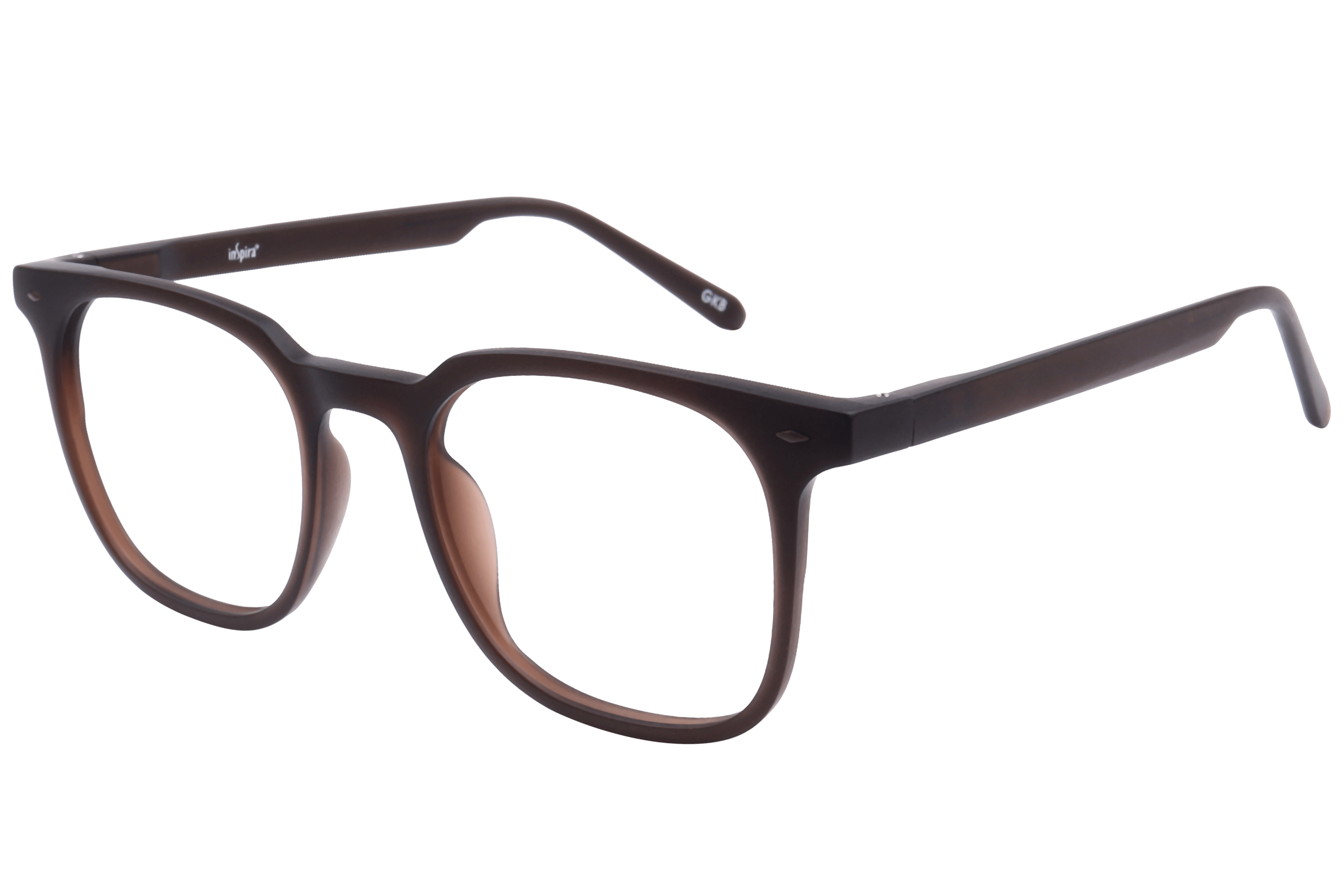 Inspira F2614 Frame Matt Brown Male Full Shell — Matt Brown frame