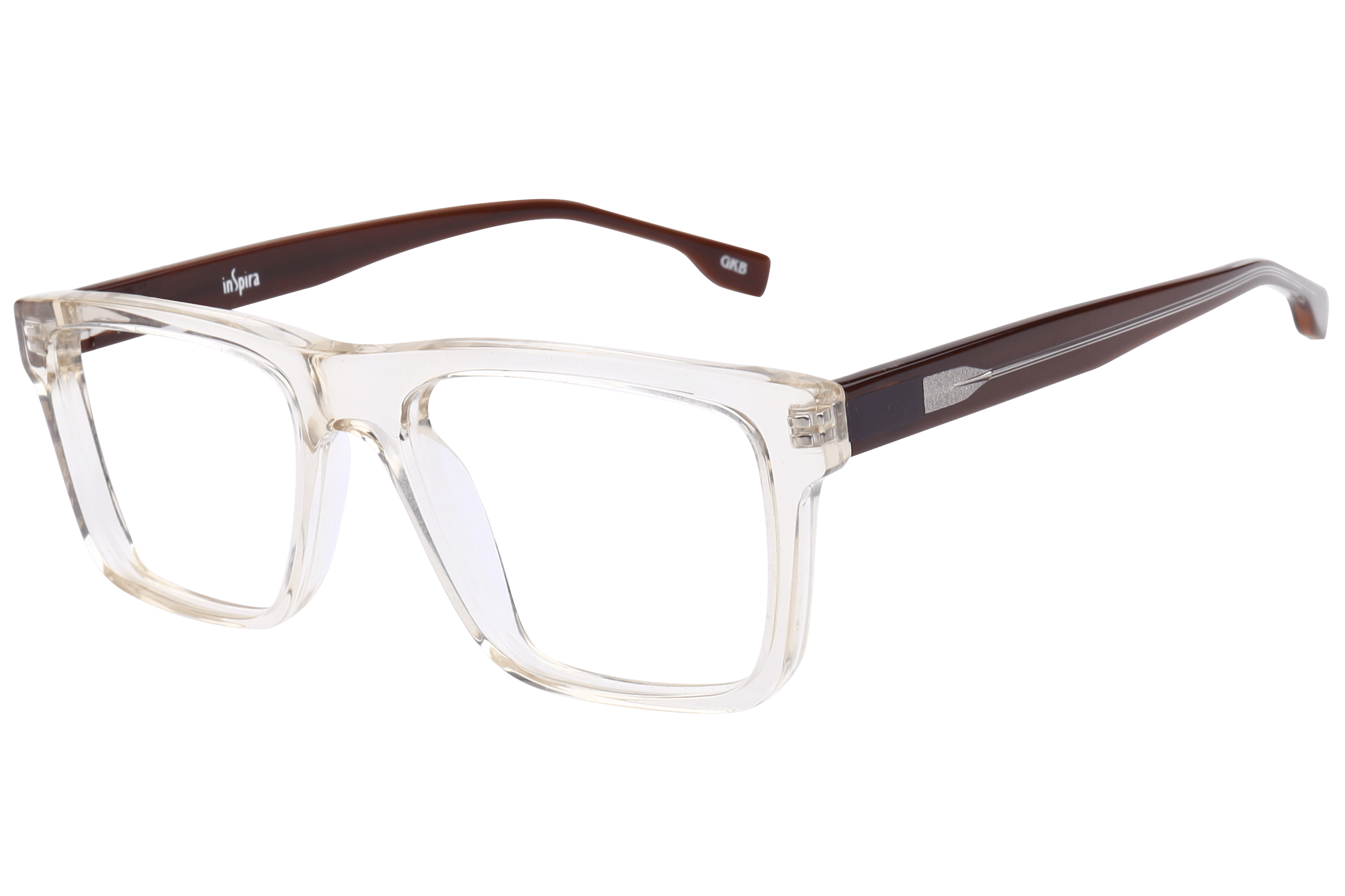 Inspira F2058 Frame Transparent Yellow Male Full Shell — Transparent Yellow frame