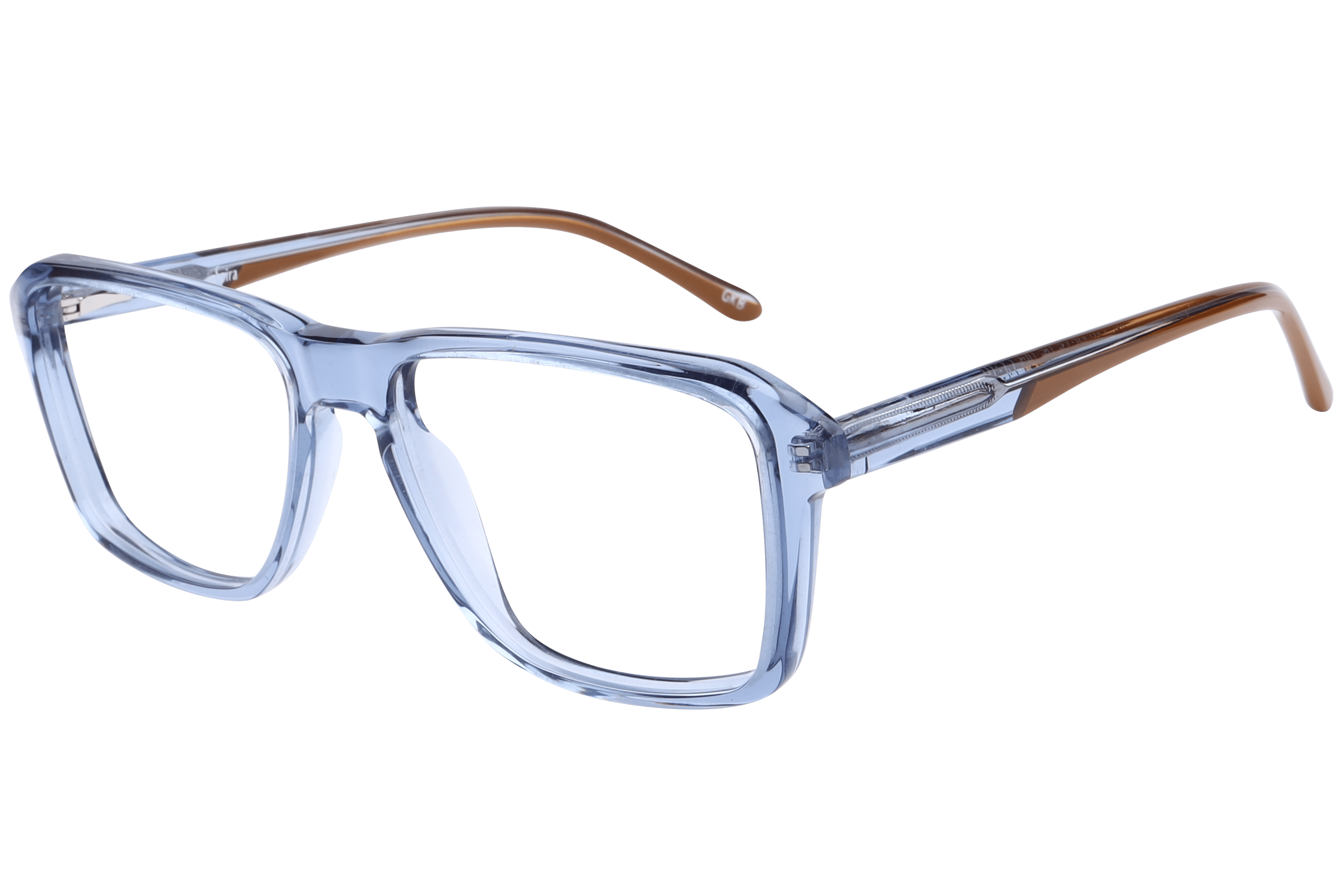 Inspira F2036 Frame Transparent Blue Male Full Shell — Transparent Blue frame