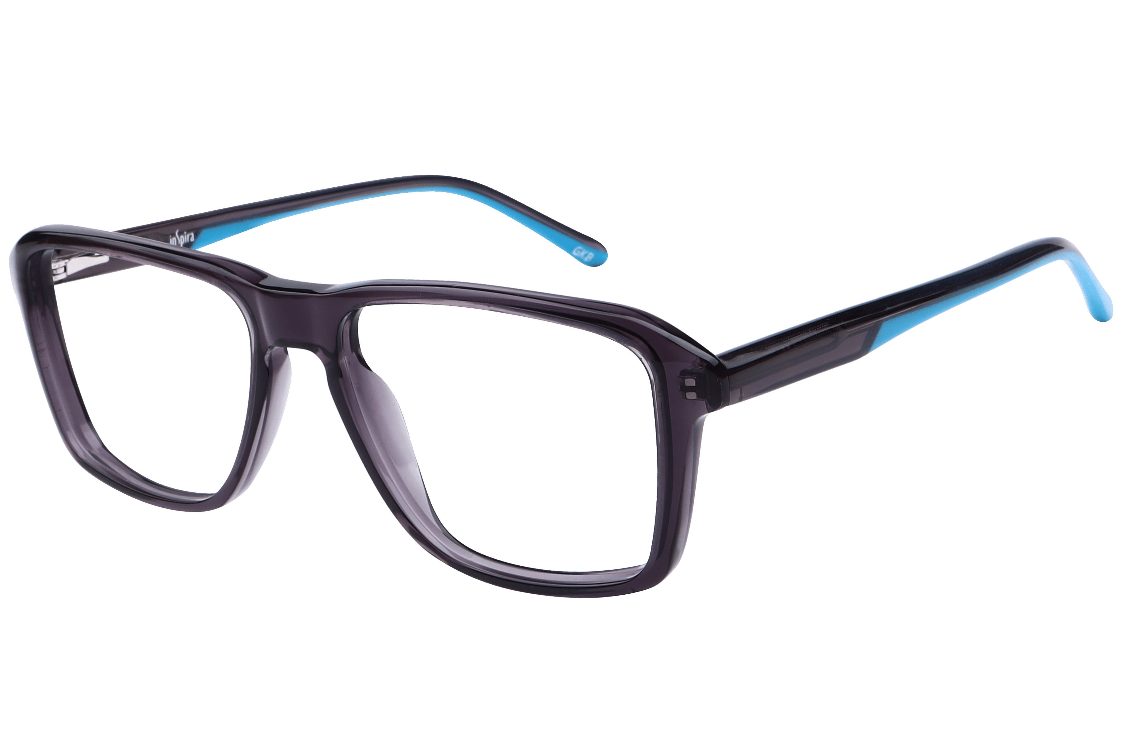 Inspira F2036 Frame Transparent Grey Male Full Shell — Transparent Grey frame
