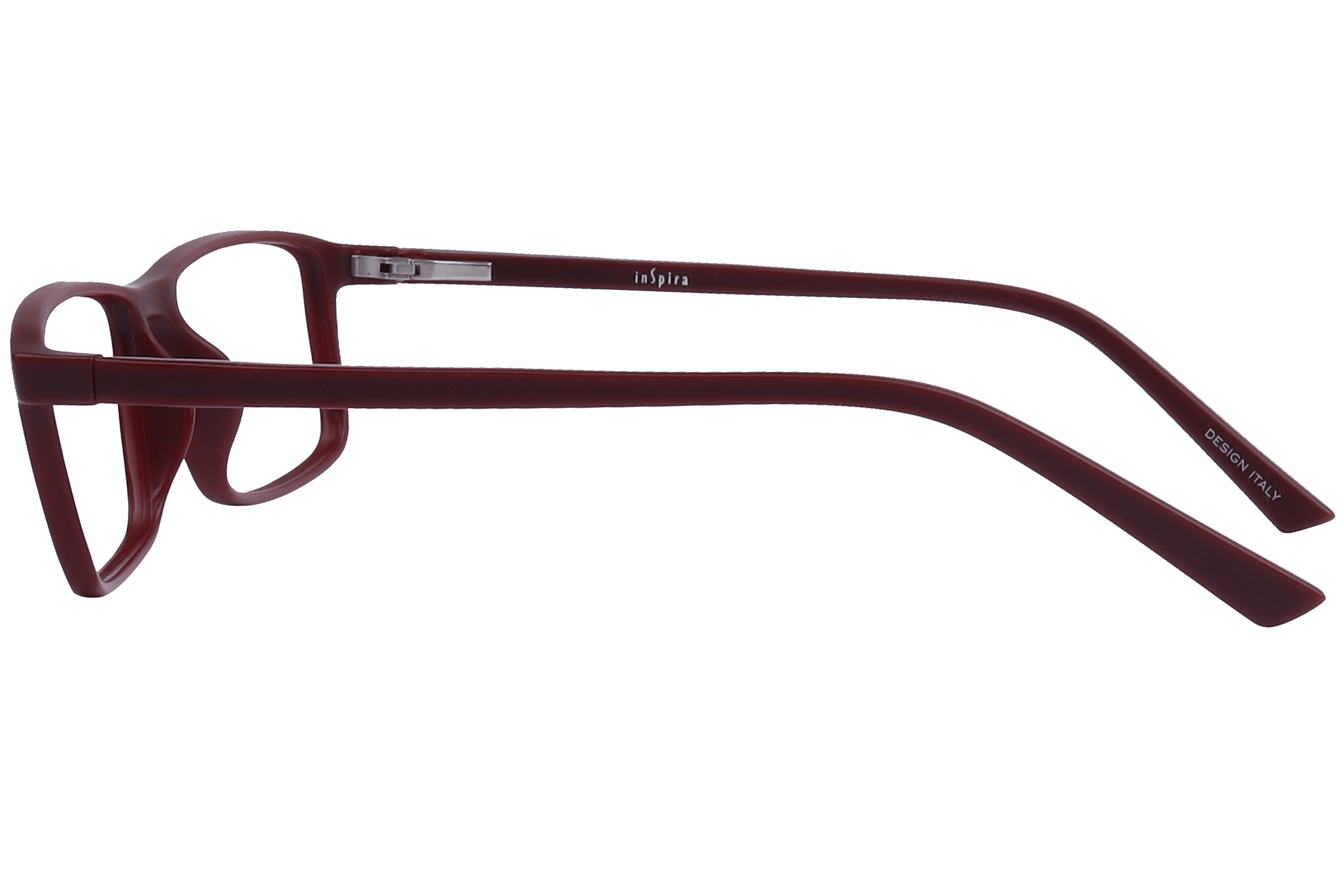 Inspira UF-107 Frame Maroon Unisex Full Shell Frame — Maroon frame — view 3