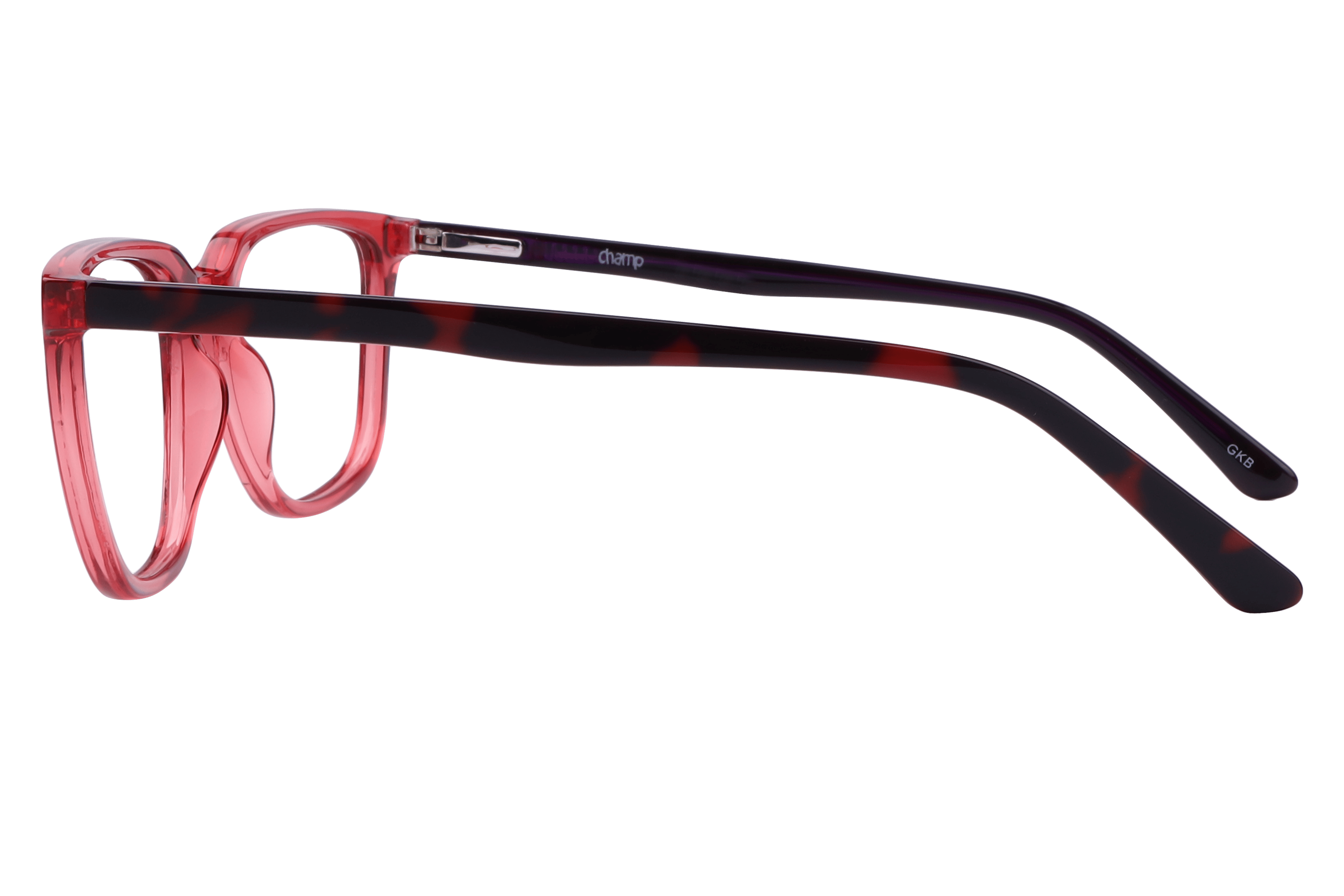 Champ 1012 Frame Transparent Red Kids Full Shell Frame — Transparent Red frame — view 3