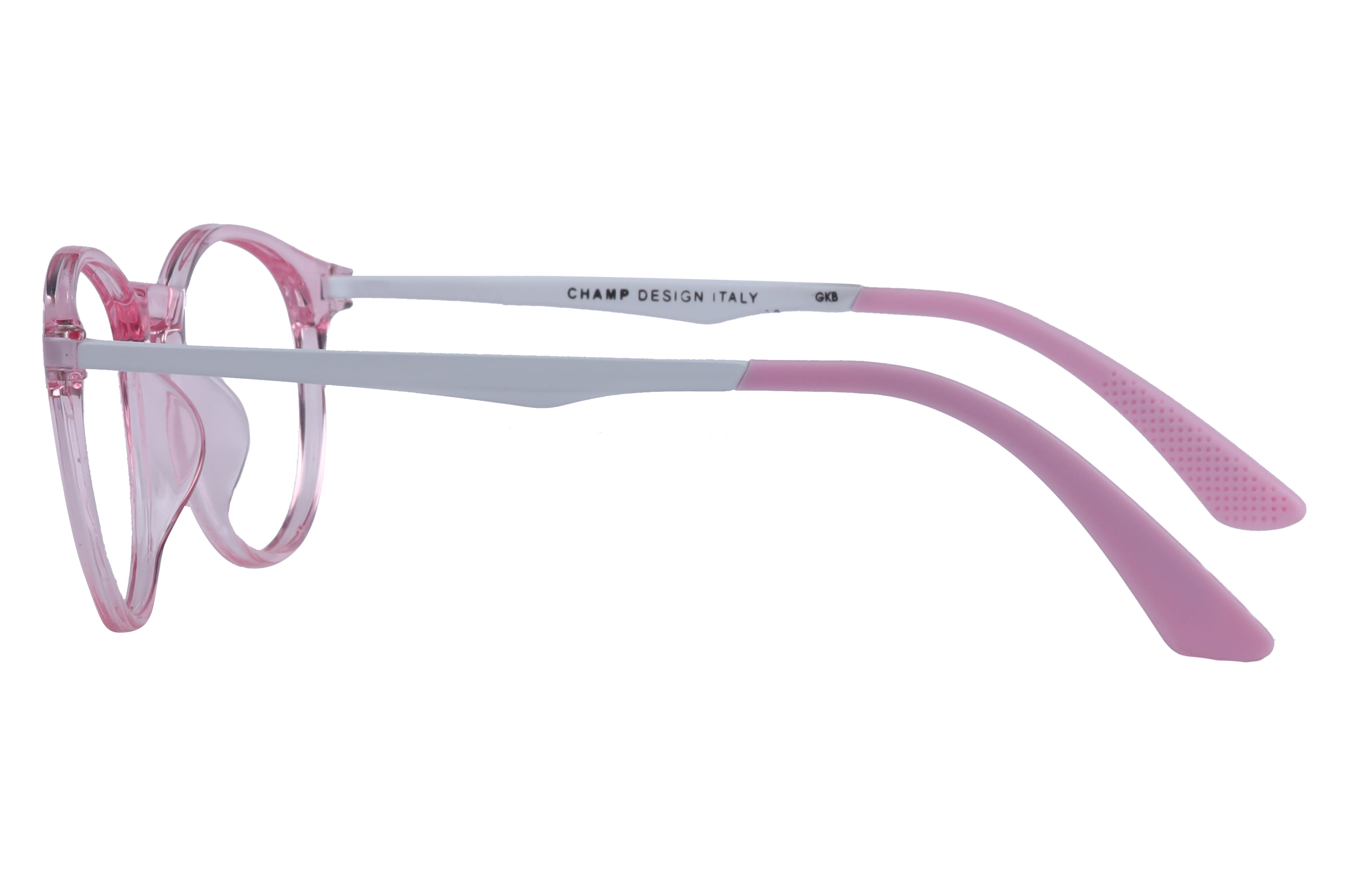 Champ TR-952 Frame Transparent Pink Kids Full Shell Frame — Transparent Pink frame — view 3