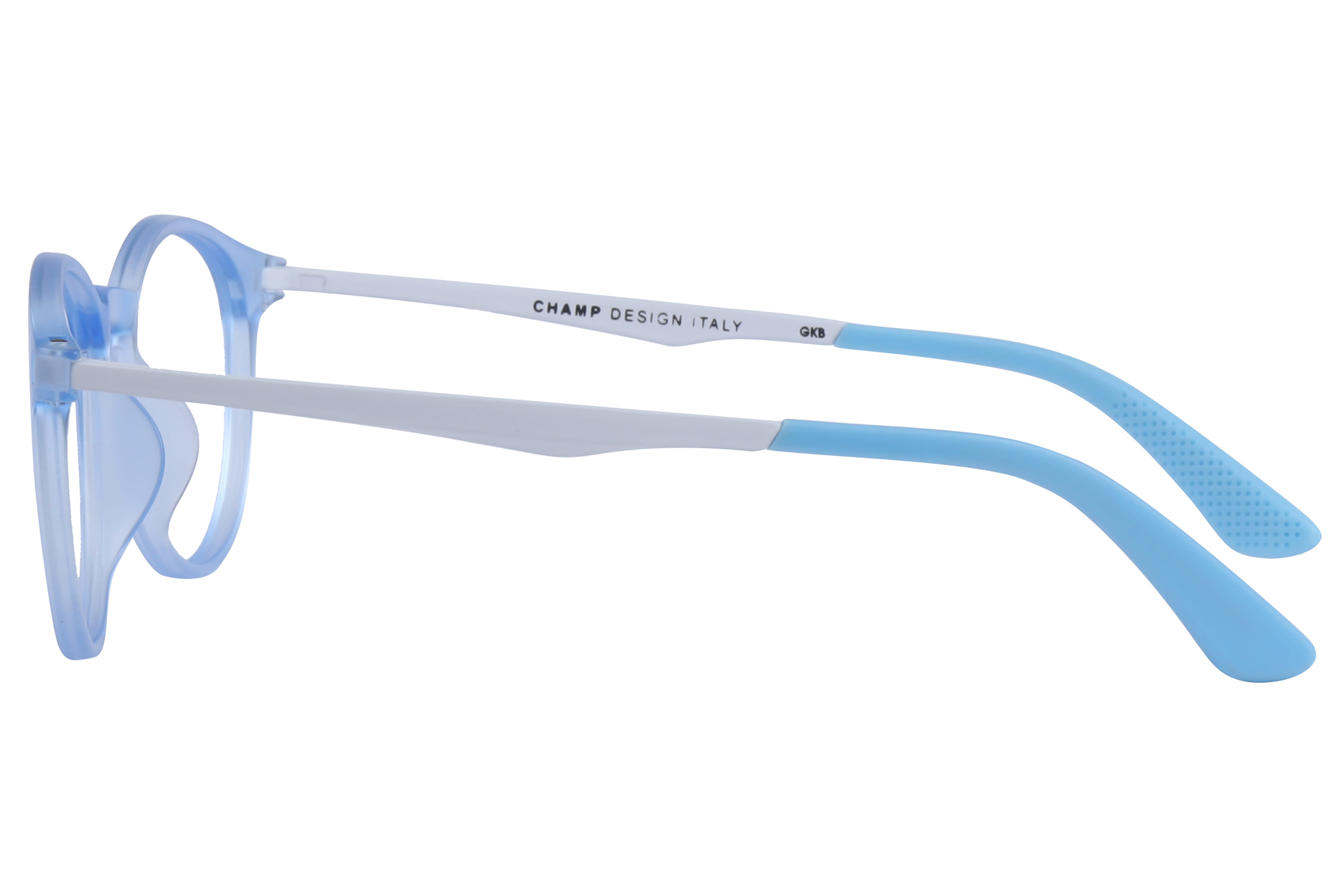 Champ TR-952 Frame Transparent Blue Kids Full Shell Frame — Transparent Blue frame — view 2