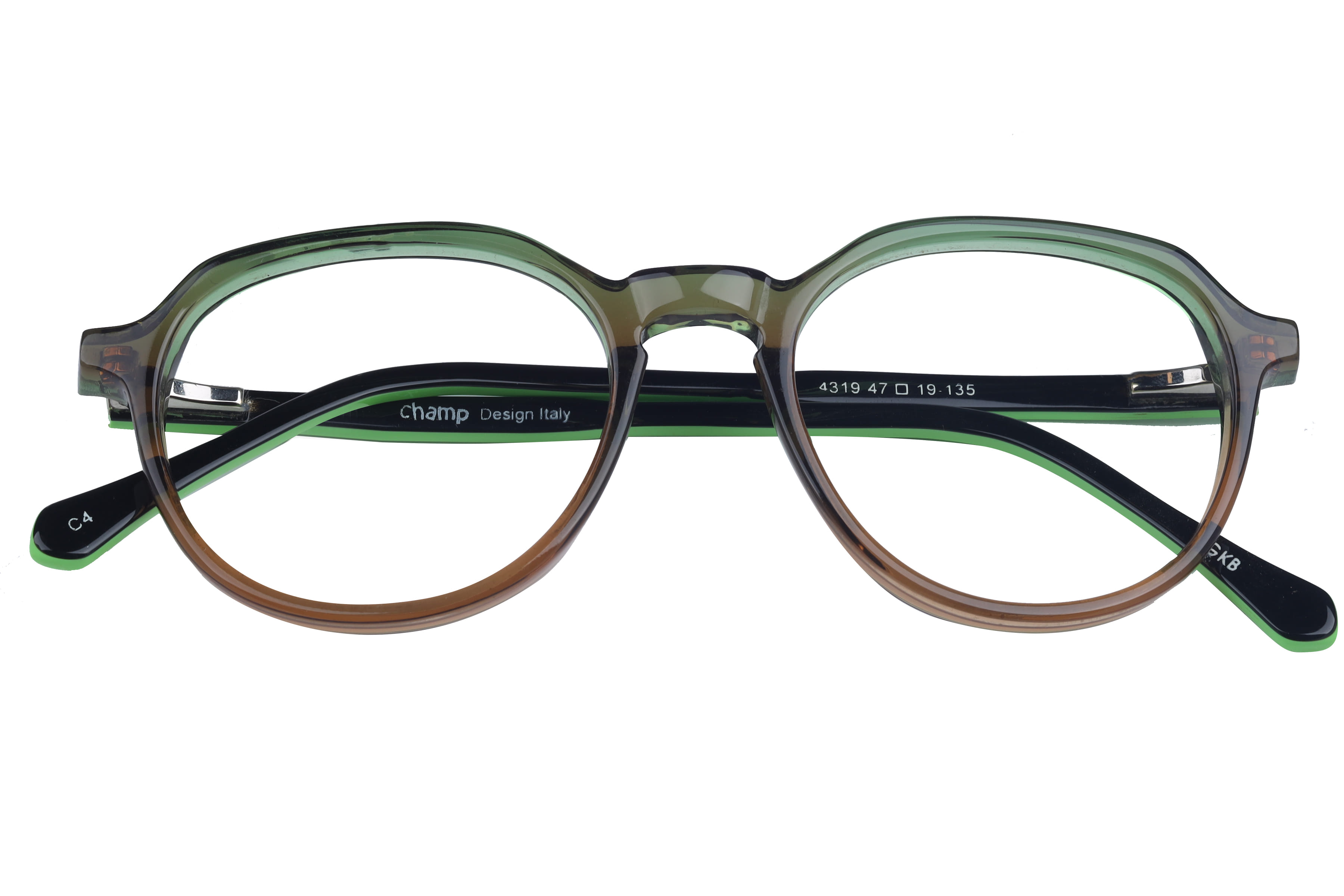 Champ 4319 Frame Transparent Green Kids Full Shell Frame — Transparent Green frame — view 4