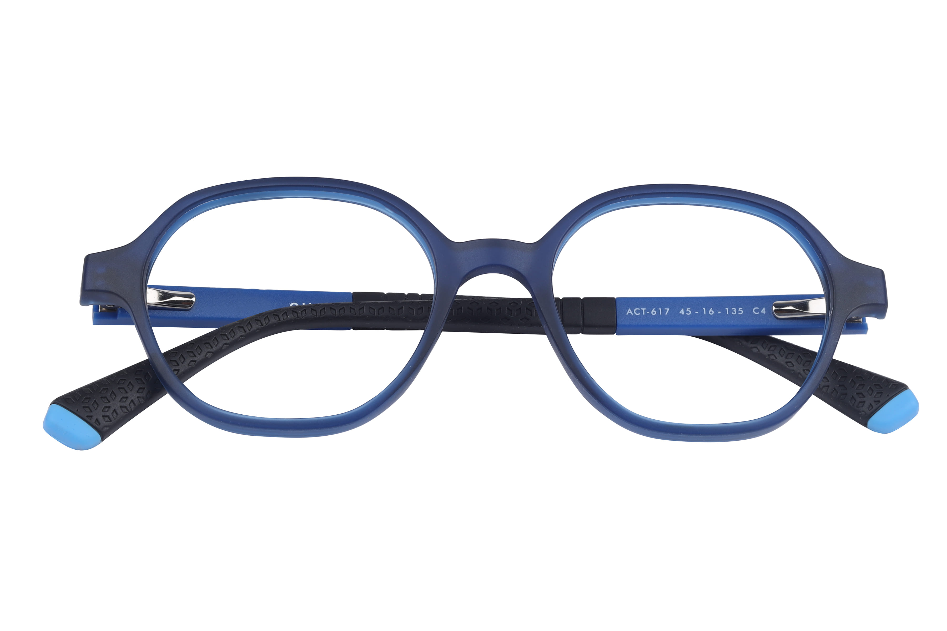 Champ ACT-617 Frame Matt Blue Kids Full Shell Frame — Matt Blue frame — view 2