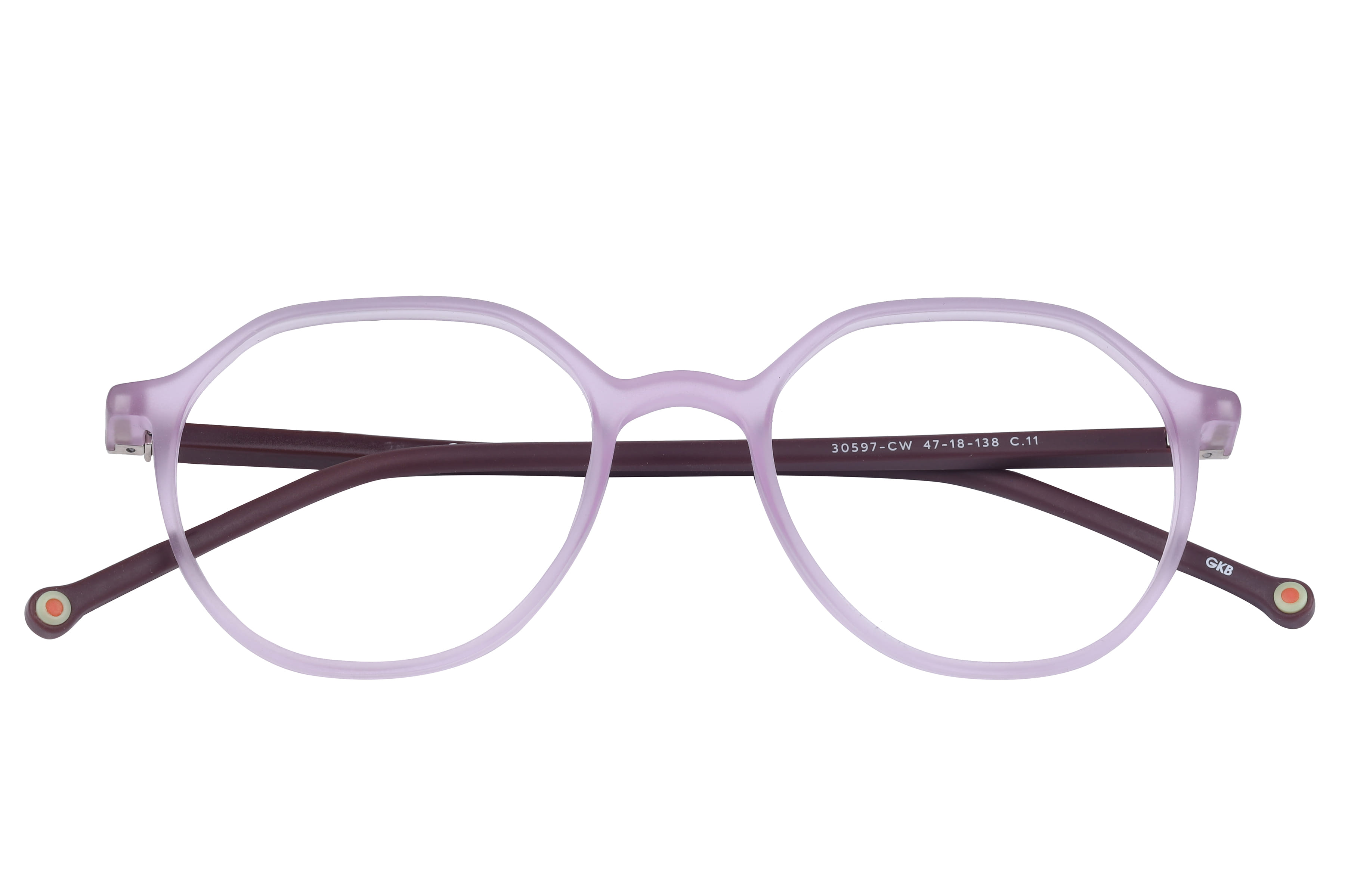 Champ 30597-CW Frame Matt Violet Kids Full Shell Frame — Matt Violet frame — view 3