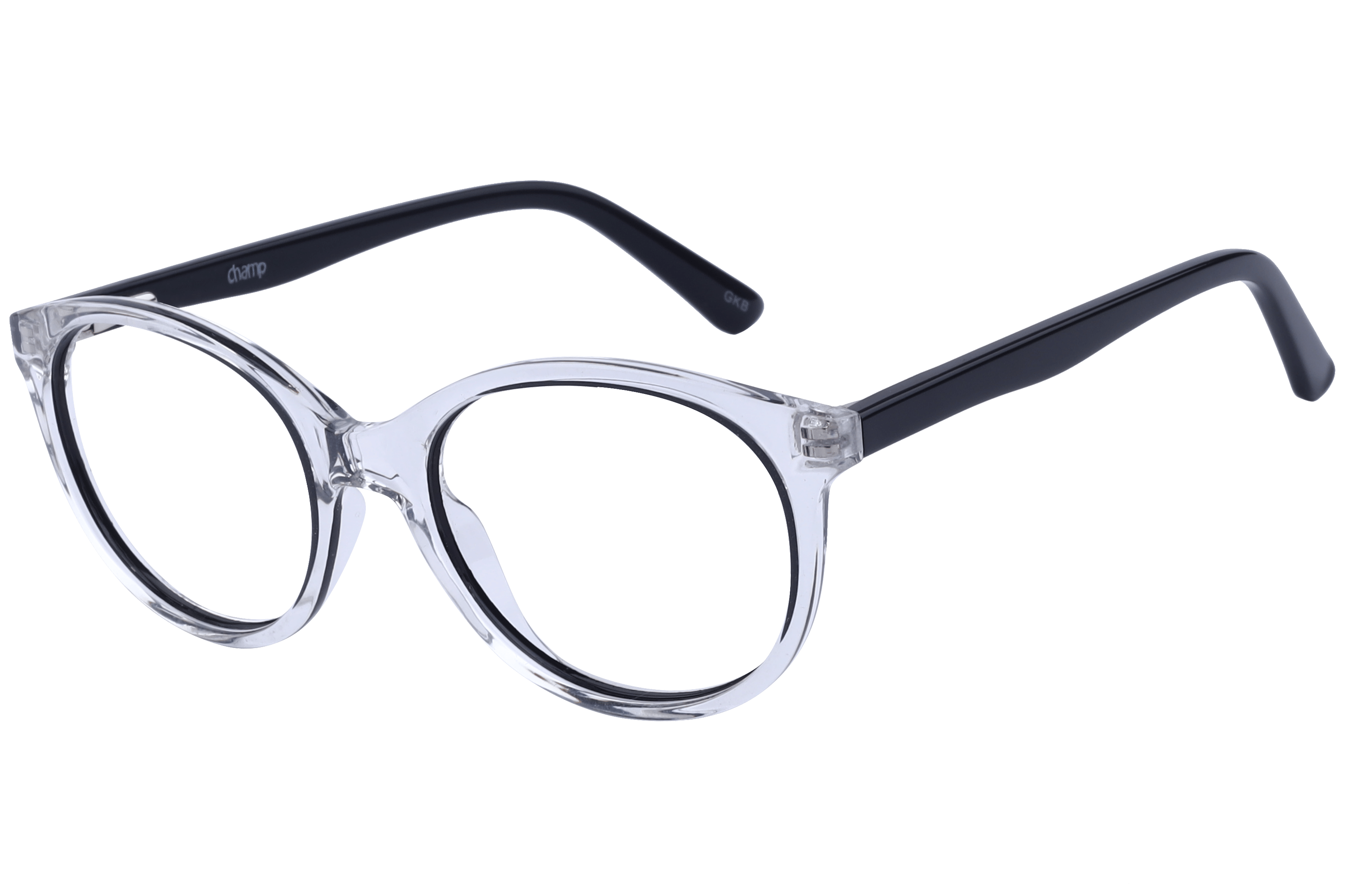 Champ 1001 Frame Transparent Black Kids Full Shell — Transparent Blue frame