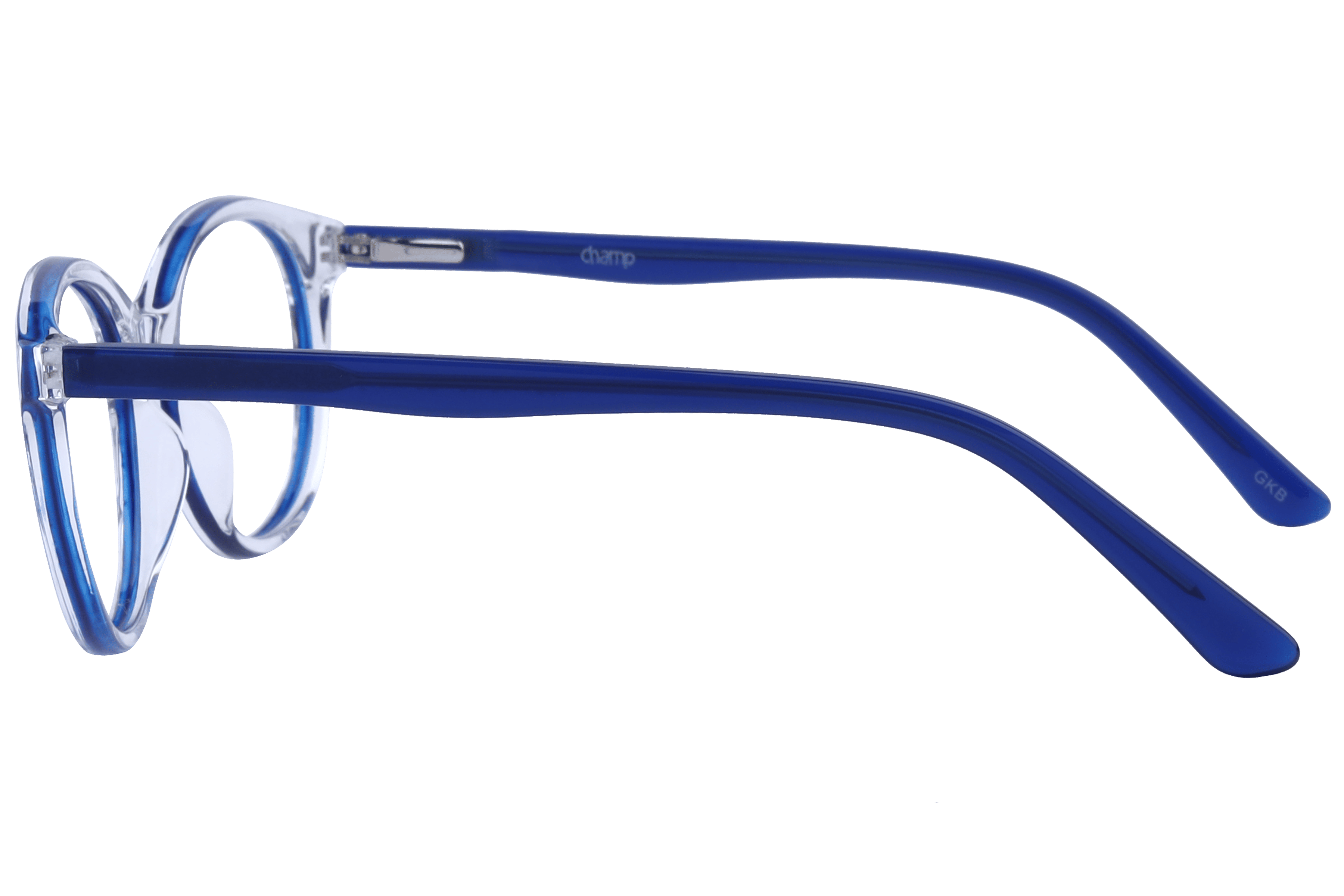 Champ 1001 Frame Transparent Blue Kids Full Shell Frame — Transparent Blue frame — view 3