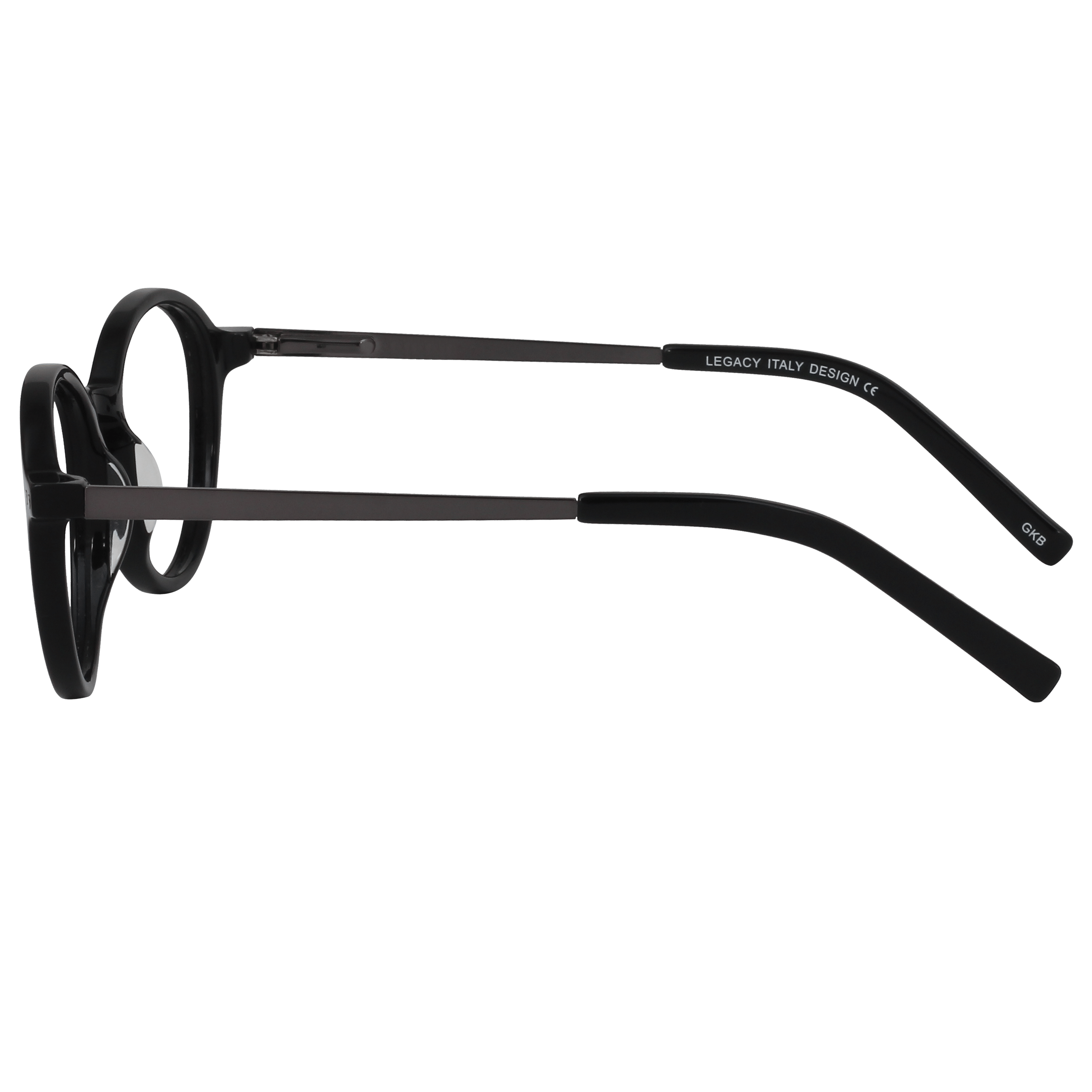 Inspira F1714N Frame Black Unisex Full Metal Frame — Black frame — view 3