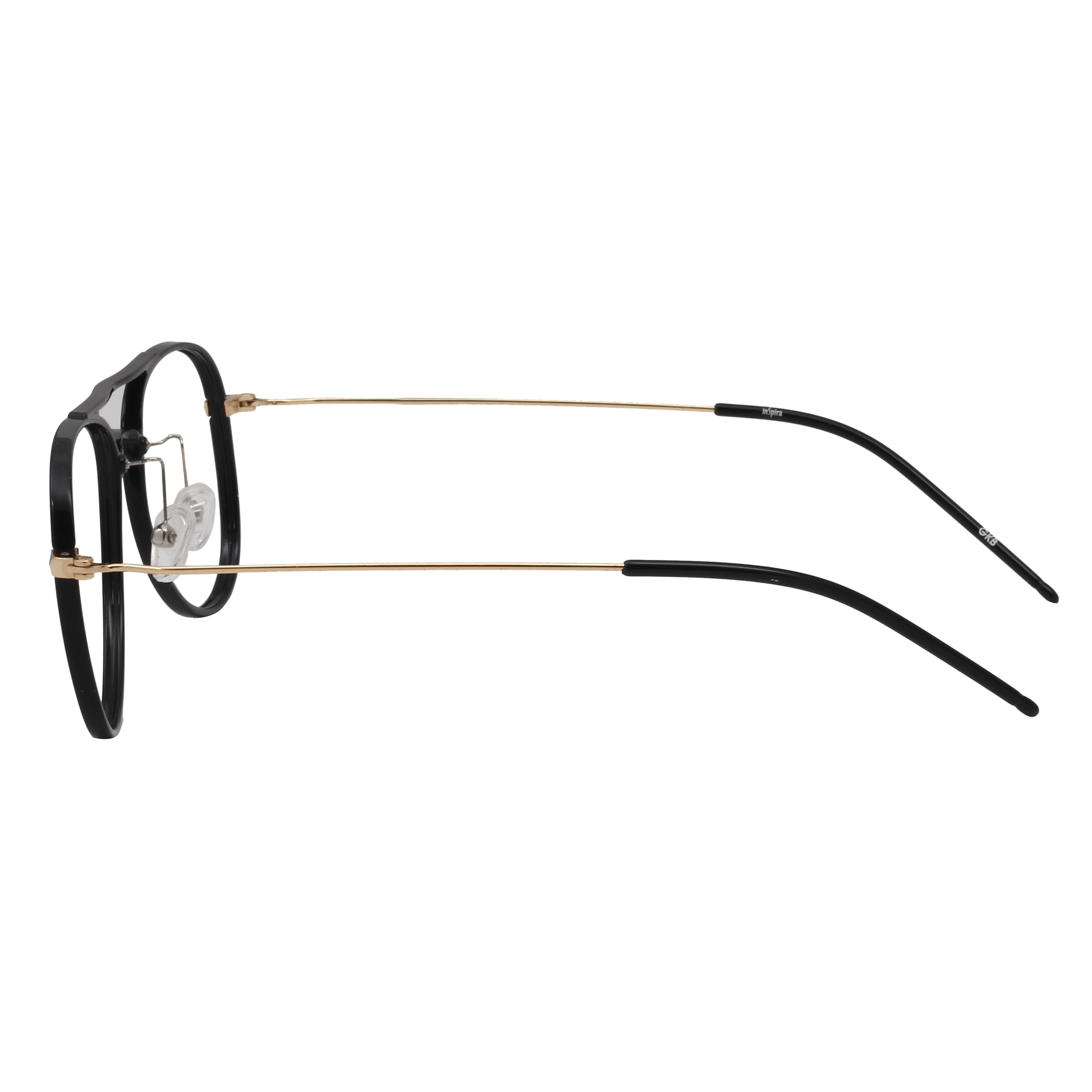 Inspira 0419DO Frame Black Unisex Full Metal Frame — Black frame — view 5
