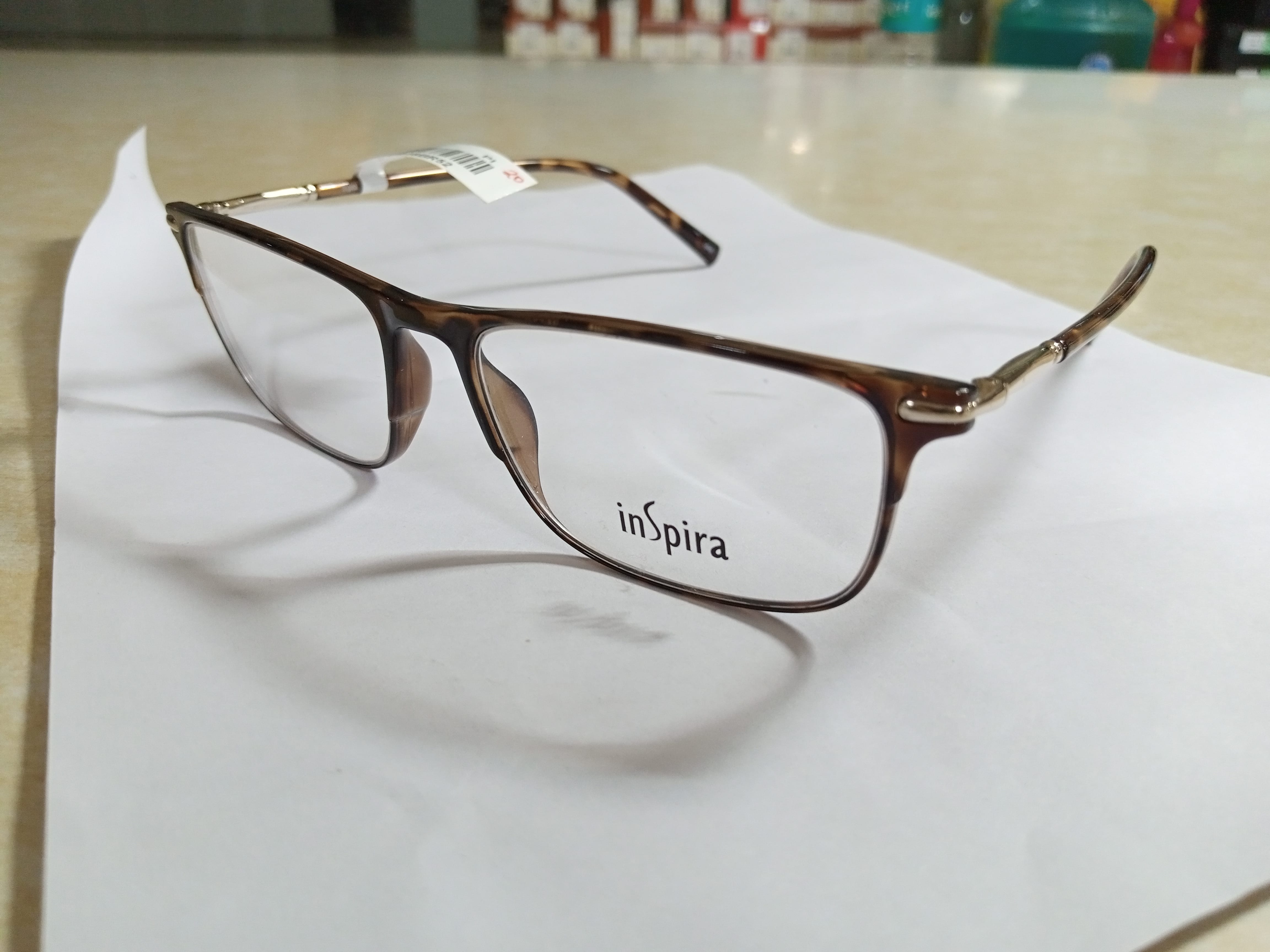 Inspira 2118C Frame Brown Unisex Full Metal Frame — Brown frame — view 1