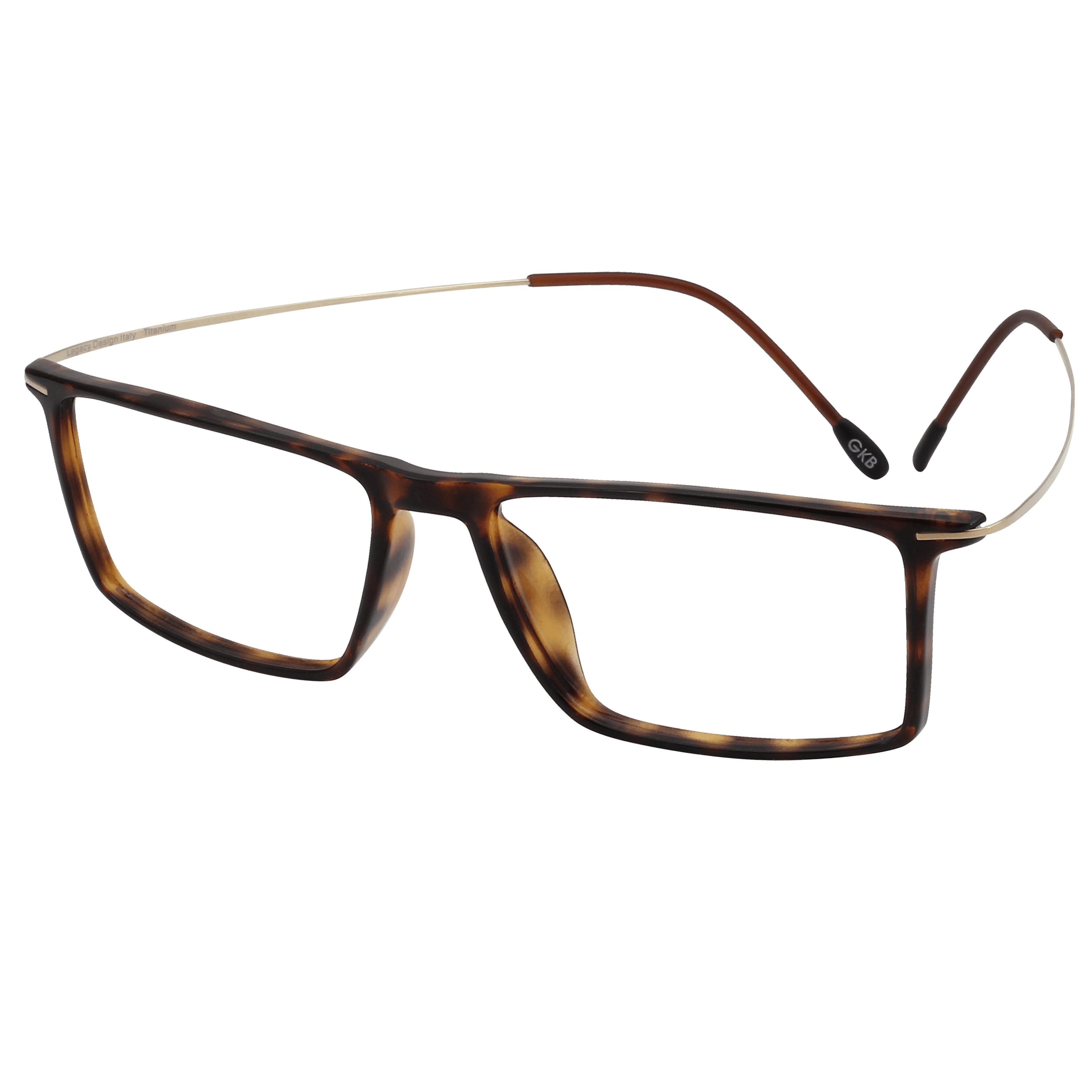 Inspira 3518HG Frame Tortoise Male Full Titanium Frame — Tortoise frame — view 2