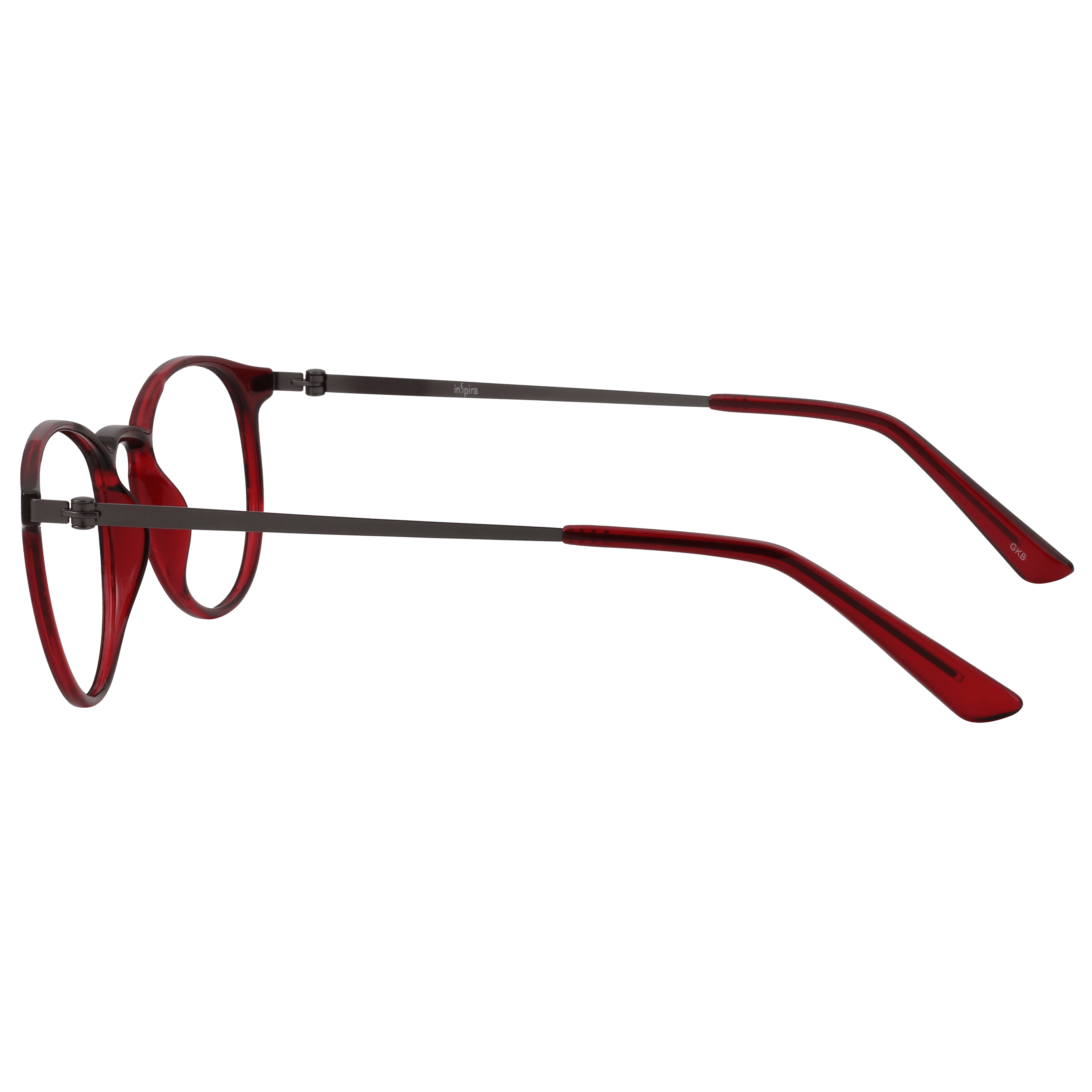 Inspira 1819D Frame Maroon Unisex Full Metal Frame — Maroon frame — view 6