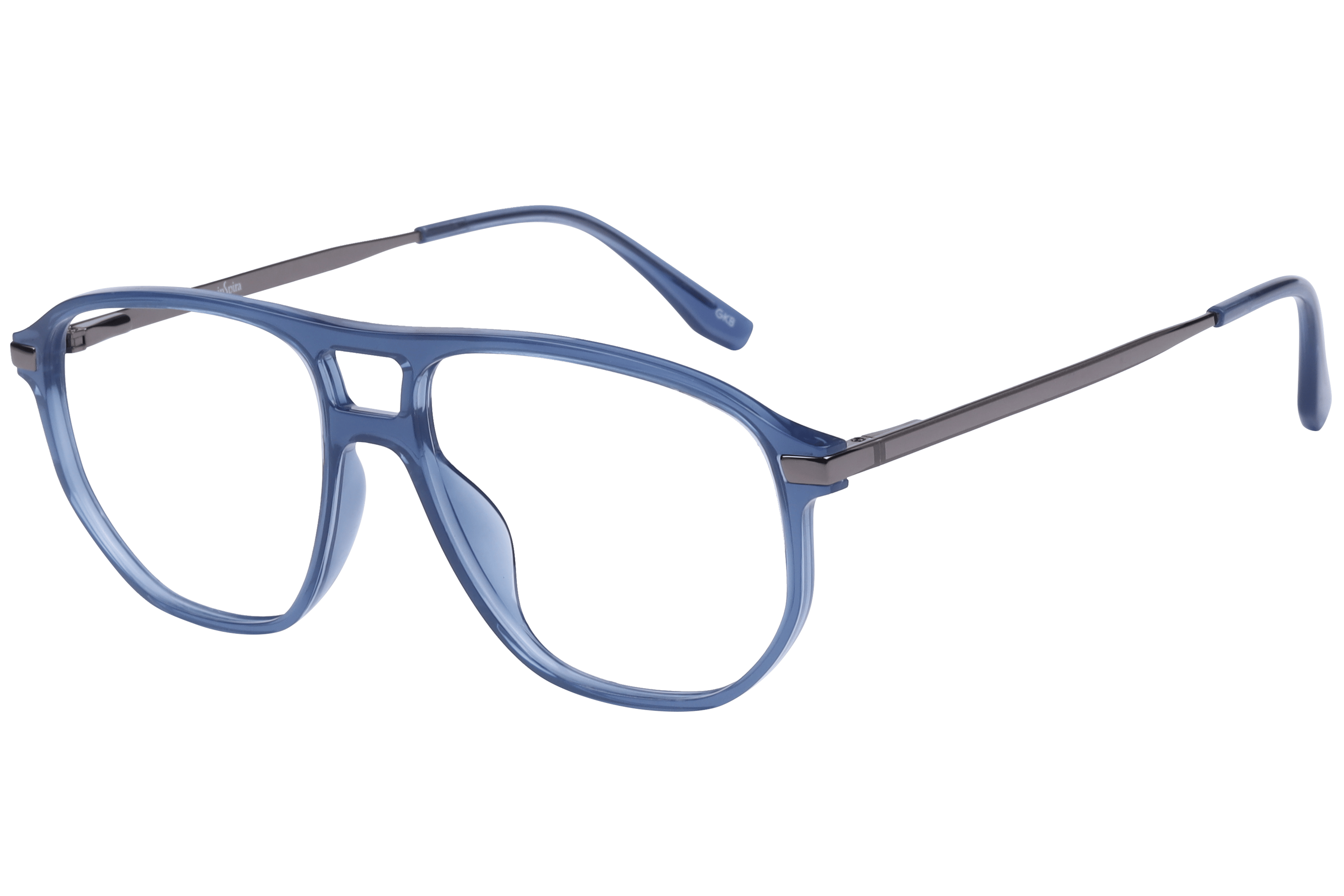 Inspira EC-4-510 Frame Transparent Blue Male Full Metal — Transparent Blue frame
