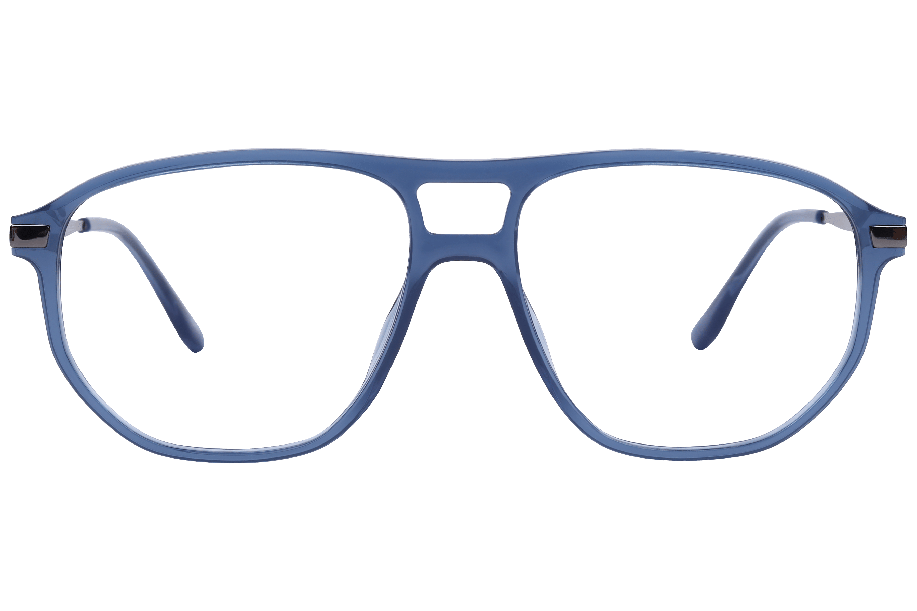 Inspira EC-4-510 Frame Transparent Blue Male Full Metal Frame — Transparent Blue frame — view 2
