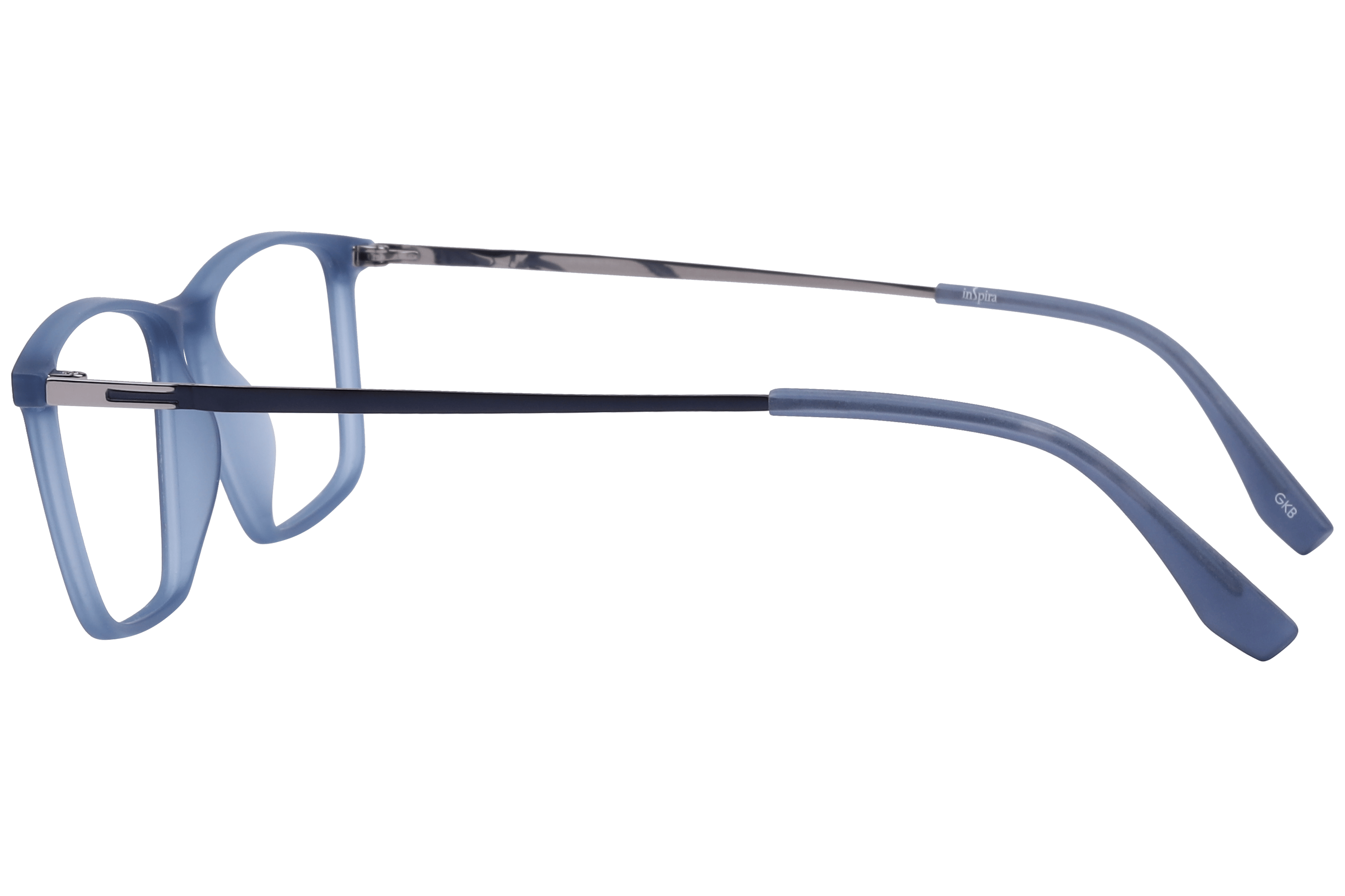 Inspira EC-4-491 Frame Matt Blue Male Full Metal Frame — Matt Blue frame — view 3