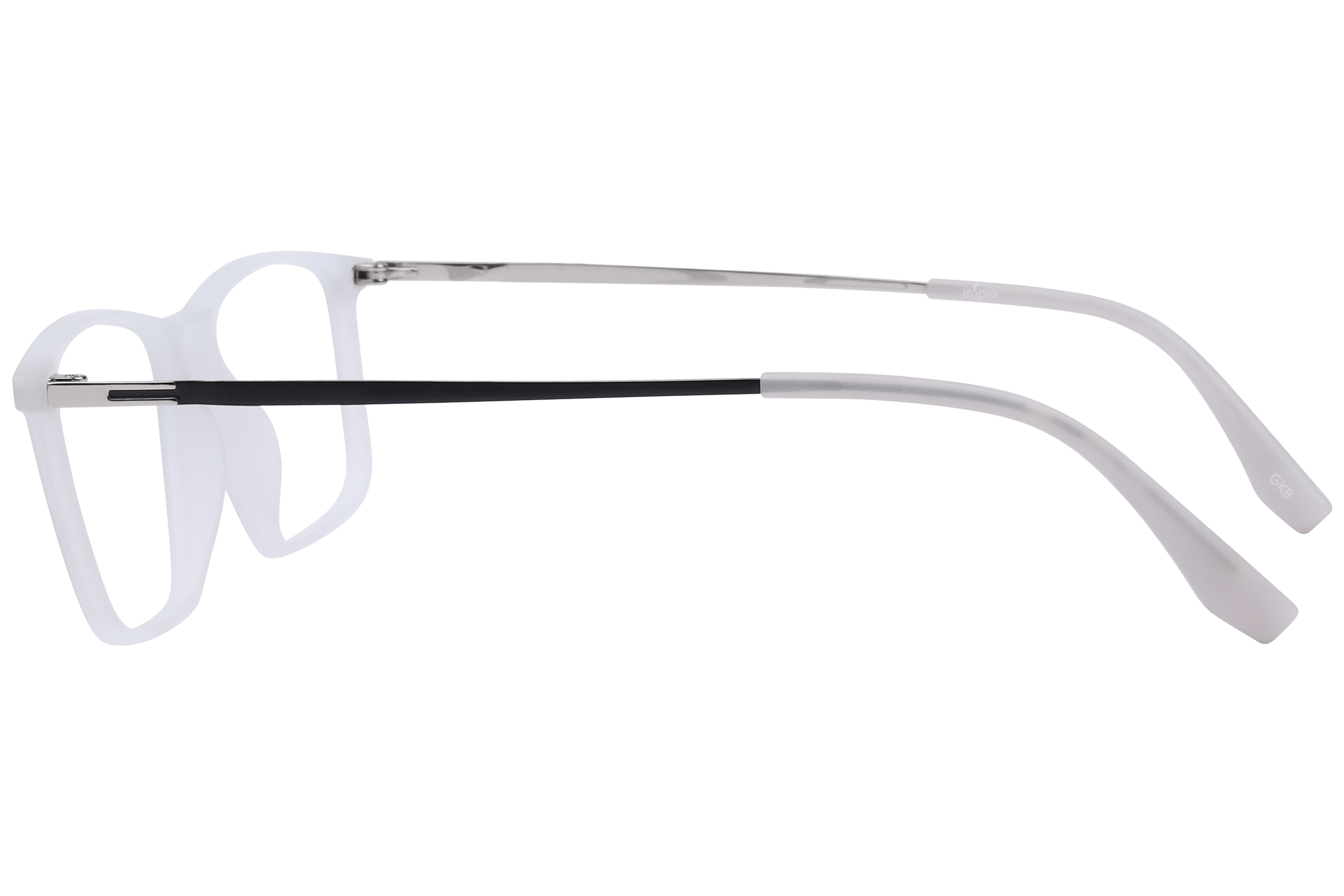 Inspira EC-4-491 Frame Matt White Male Full Metal Frame — Matt White frame — view 3