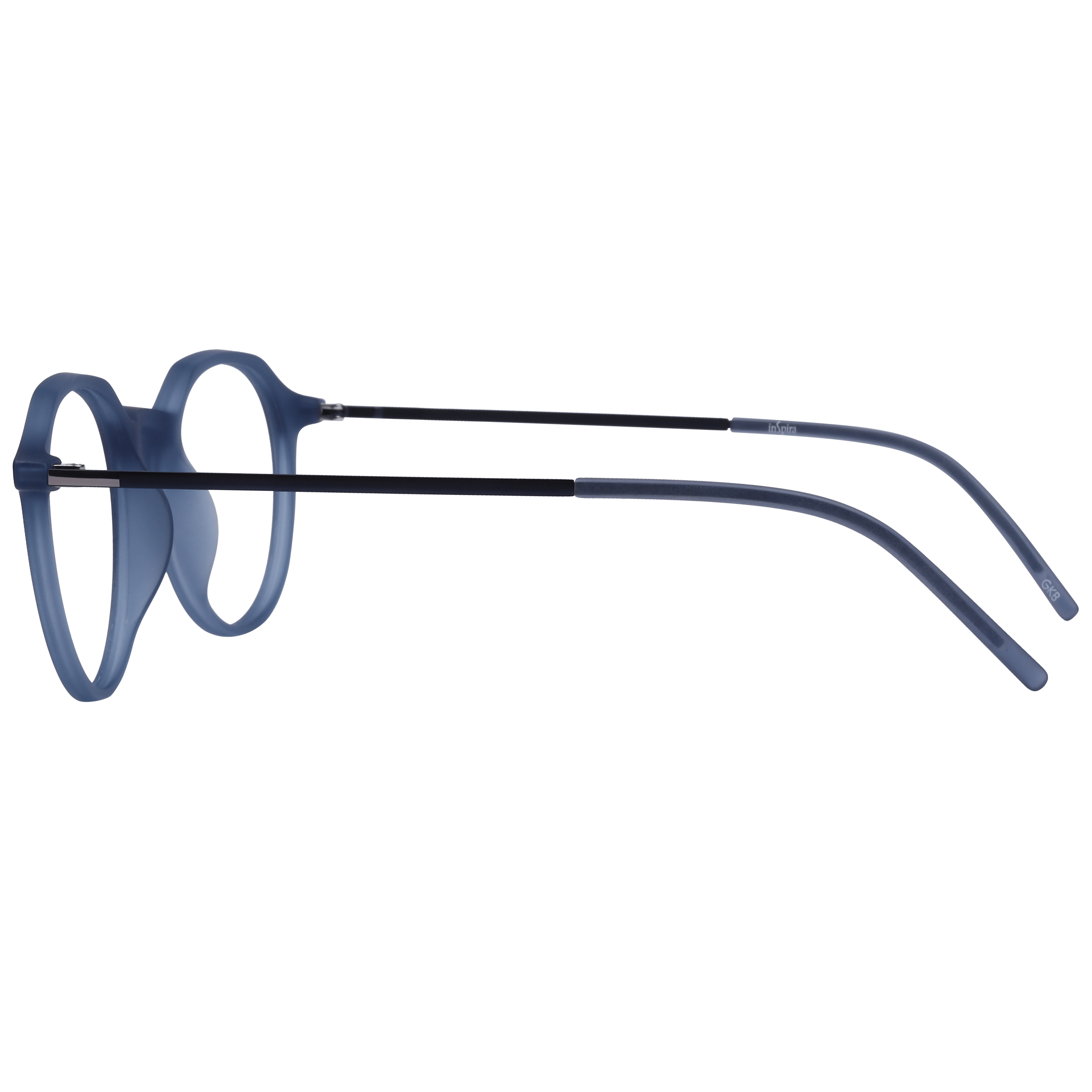 Inspira EC-4-497 Frame Matt Blue Unisex Full Metal Frame — Matt Blue frame — view 3
