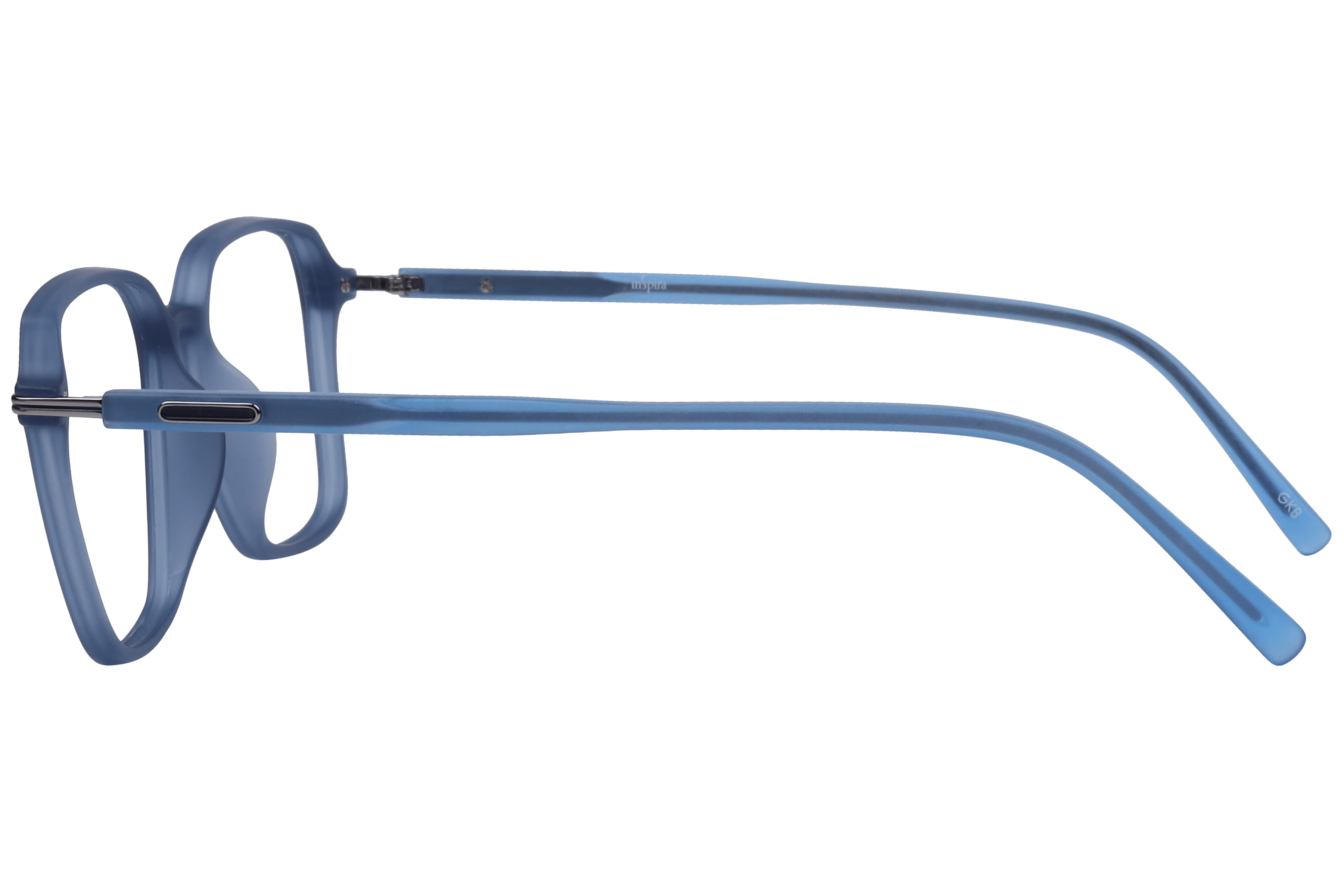 Inspira EC-4-493 Frame Matt Blue Unisex Full Metal Frame — Matt Blue frame — view 3