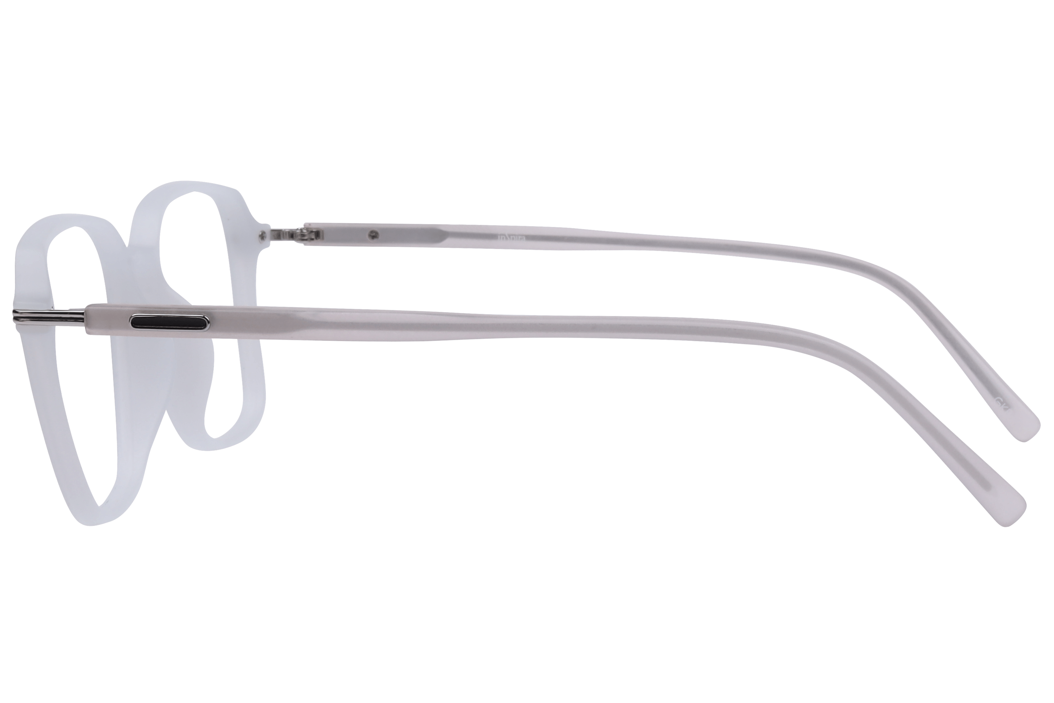 Inspira EC-4-493 Frame Matt White Unisex Full Metal Frame — Matt White frame — view 3