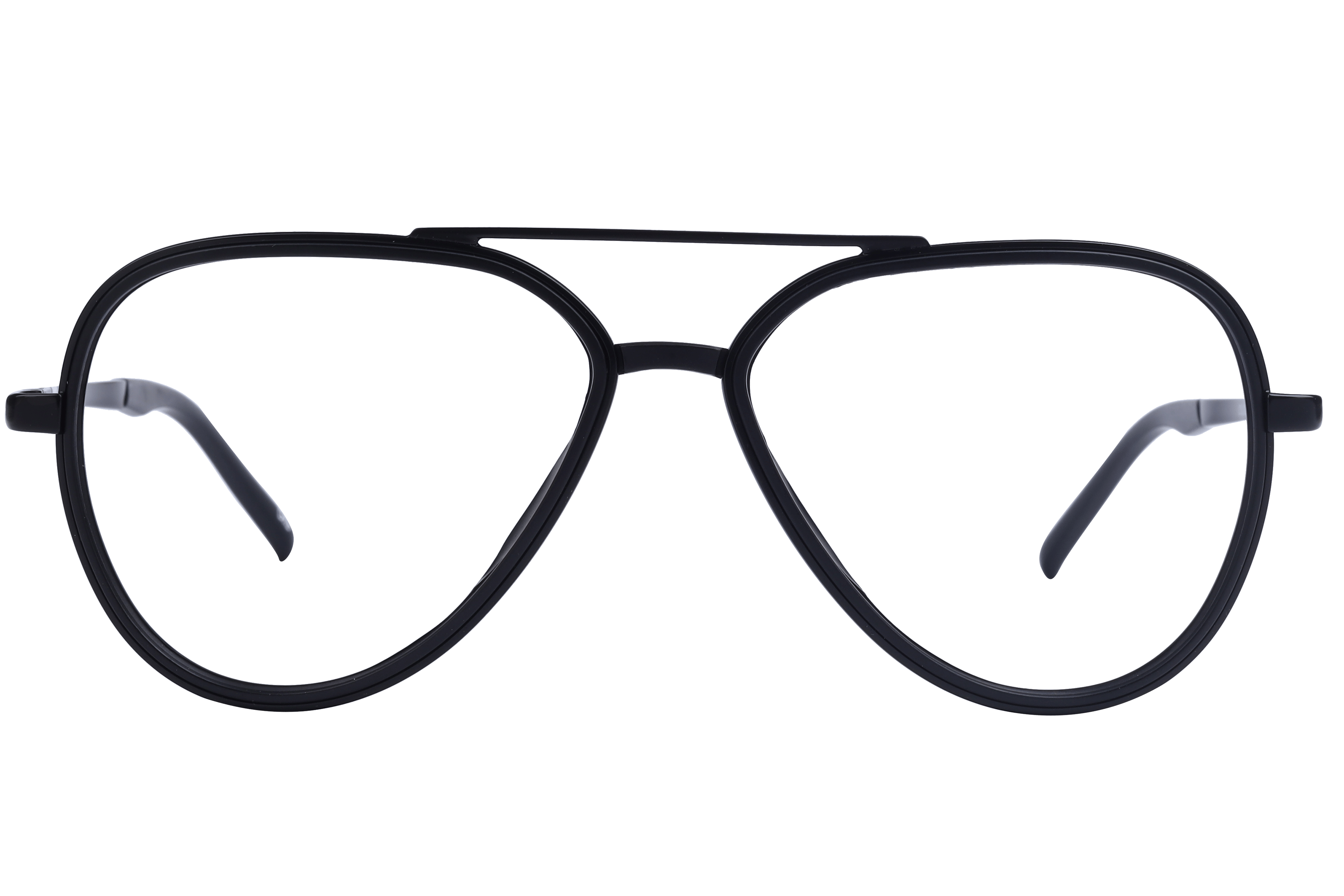 Inspira OLD2217 Frame Matt Black Male Full Metal Frame — Matt Black frame — view 2