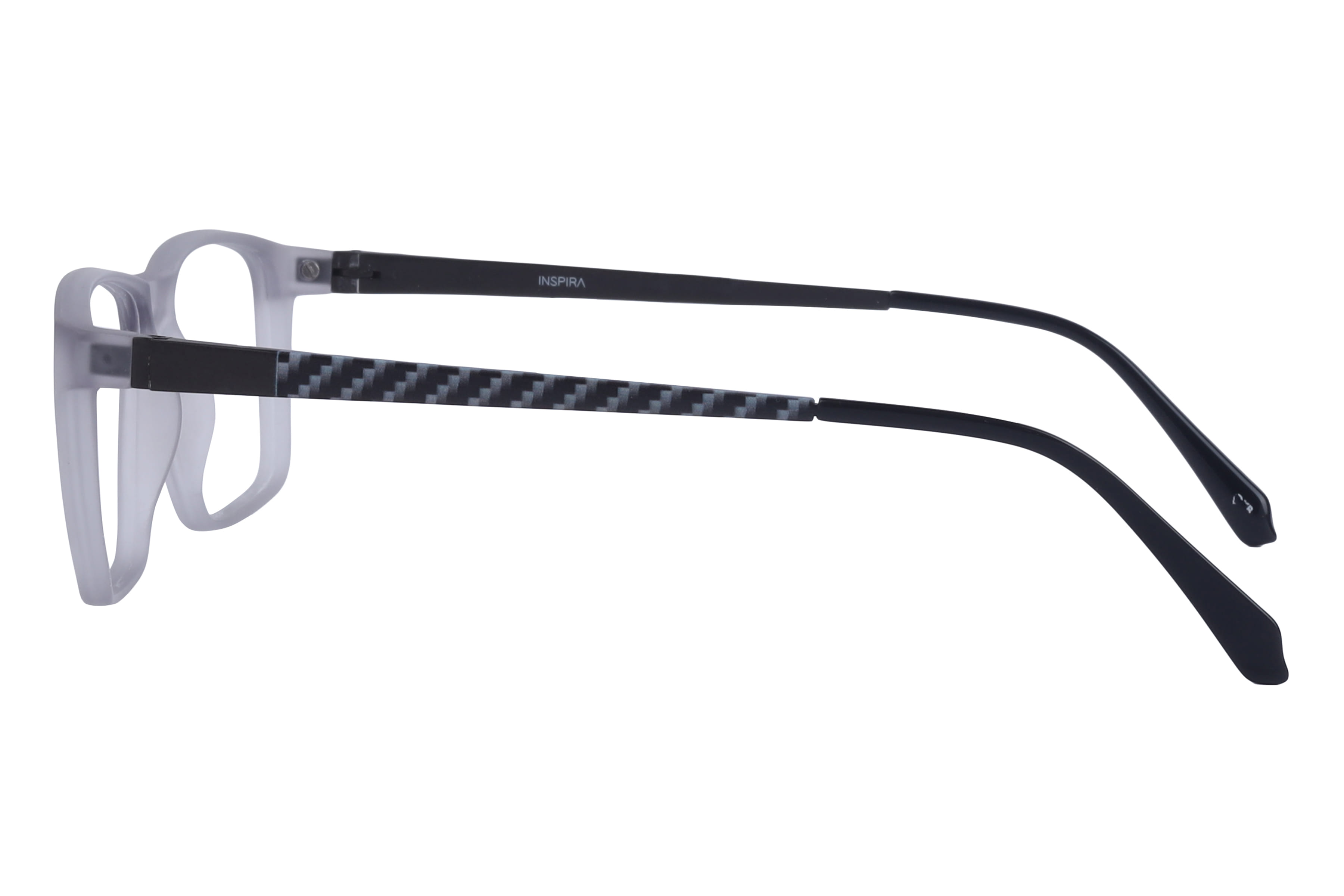 Inspira 20830-DZ Frame Transparent Grey Male Full Metal Frame — Transparent Grey frame — view 3