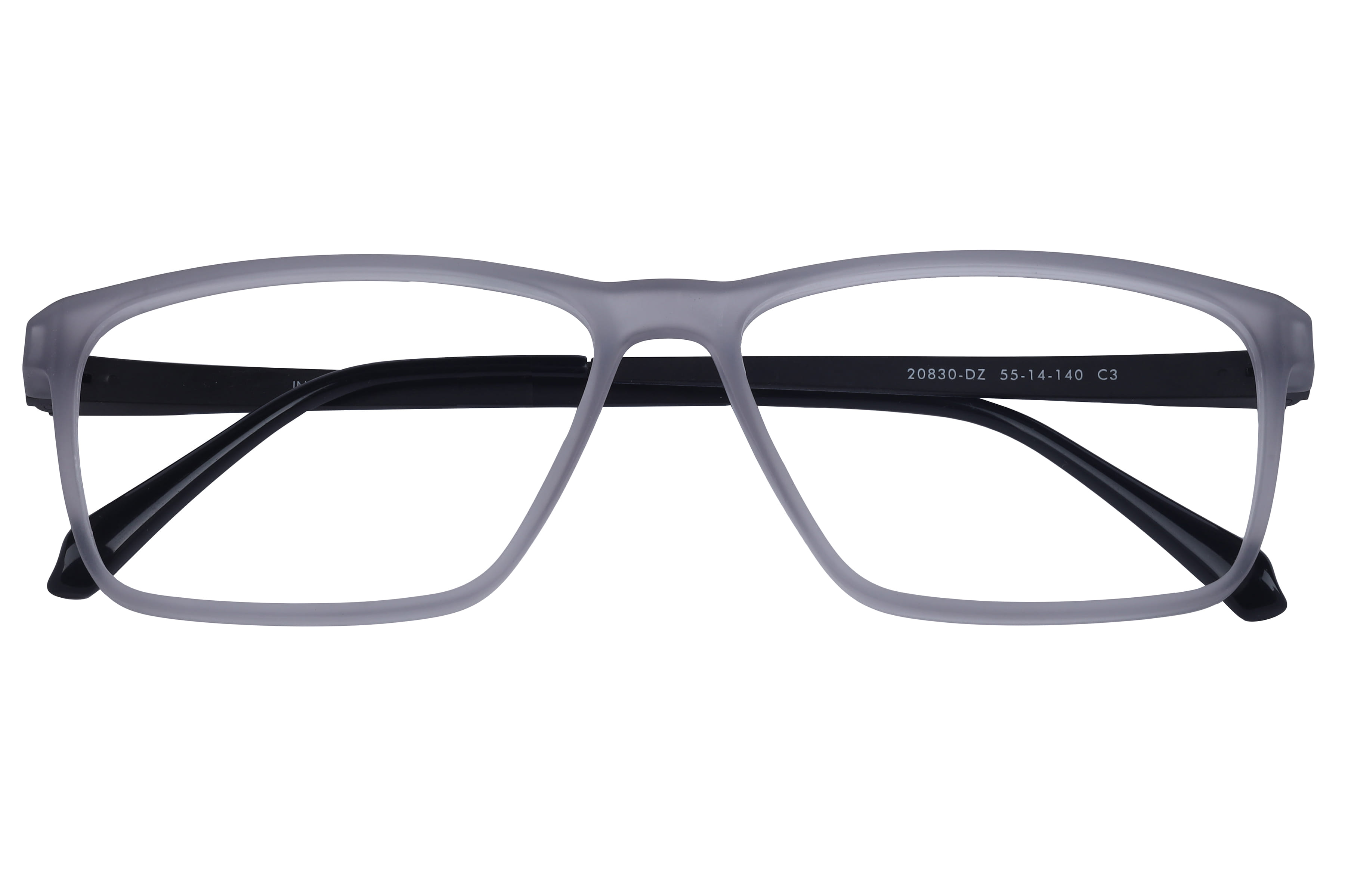 Inspira 20830-DZ Frame Transparent Grey Male Full Metal Frame — Transparent Grey frame — view 4