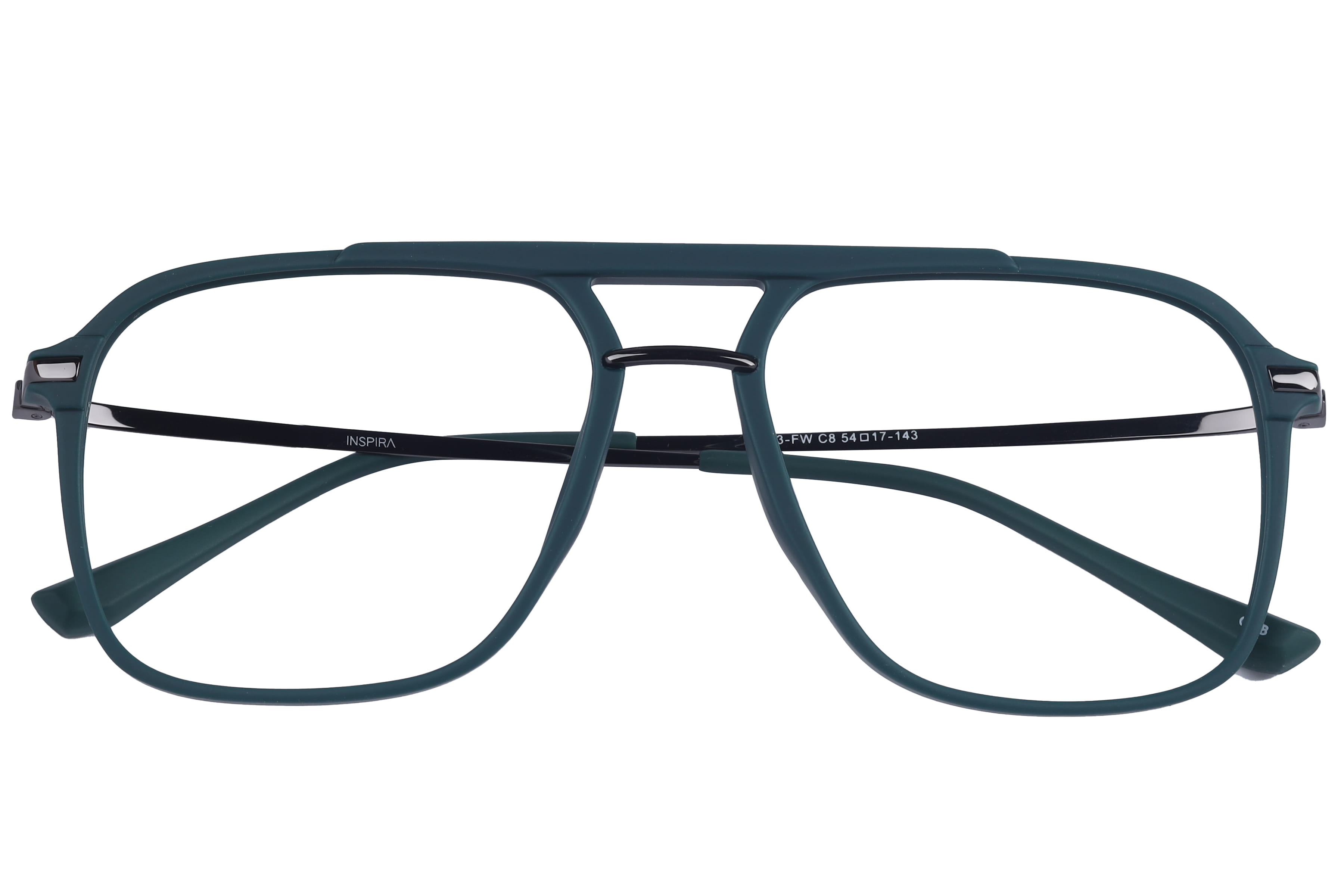 Inspira 50303-FW Frame Matt Green Male Full Metal Frame — Matt Green frame — view 3